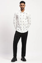 Dot Embroidered Shirt