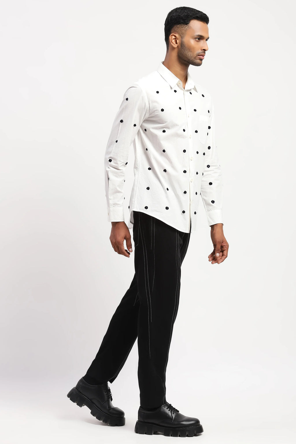 Dot Embroidered Shirt