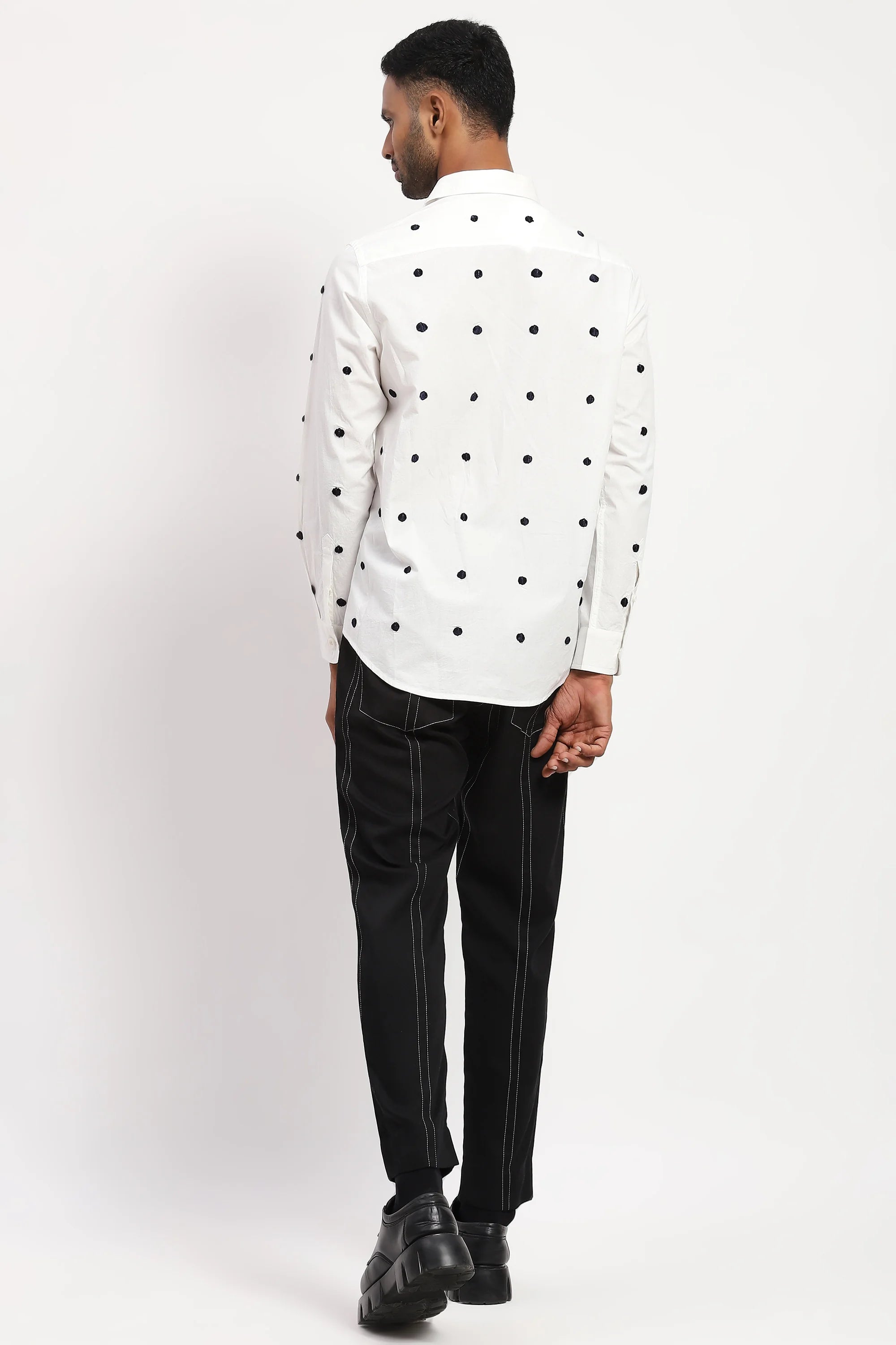 Dot Embroidered Shirt