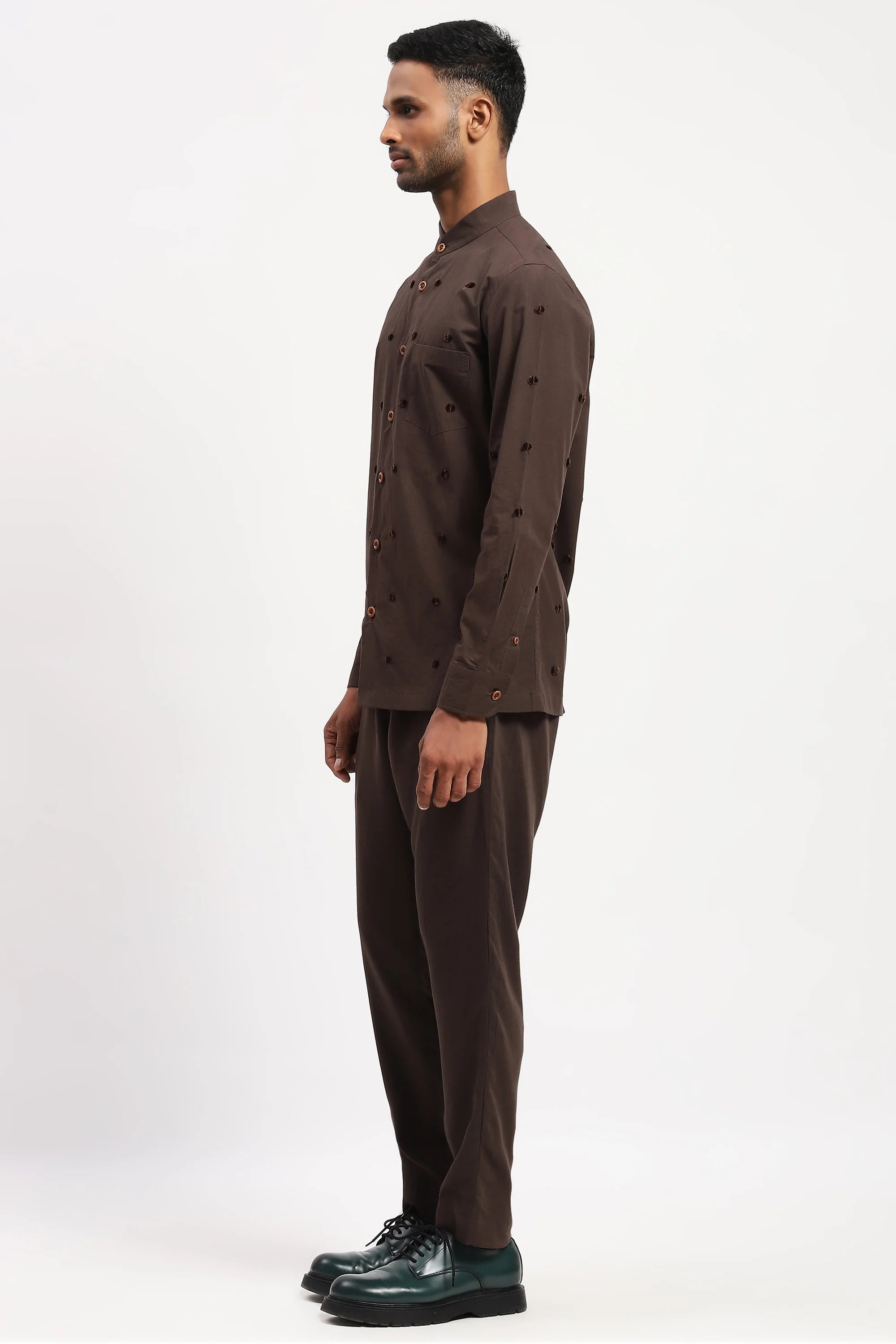 Dot Embroidered Shirt