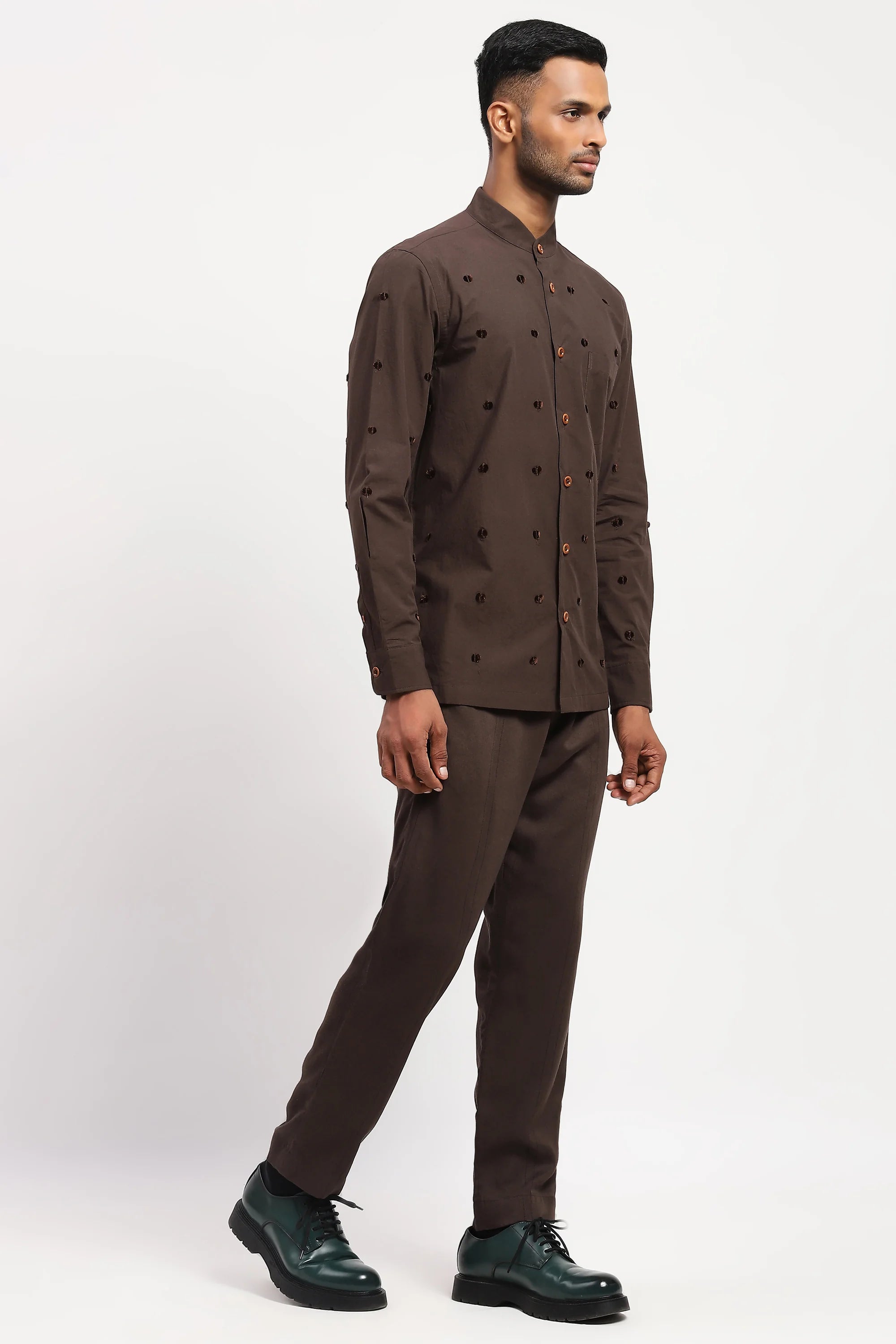 Dot Embroidered Shirt