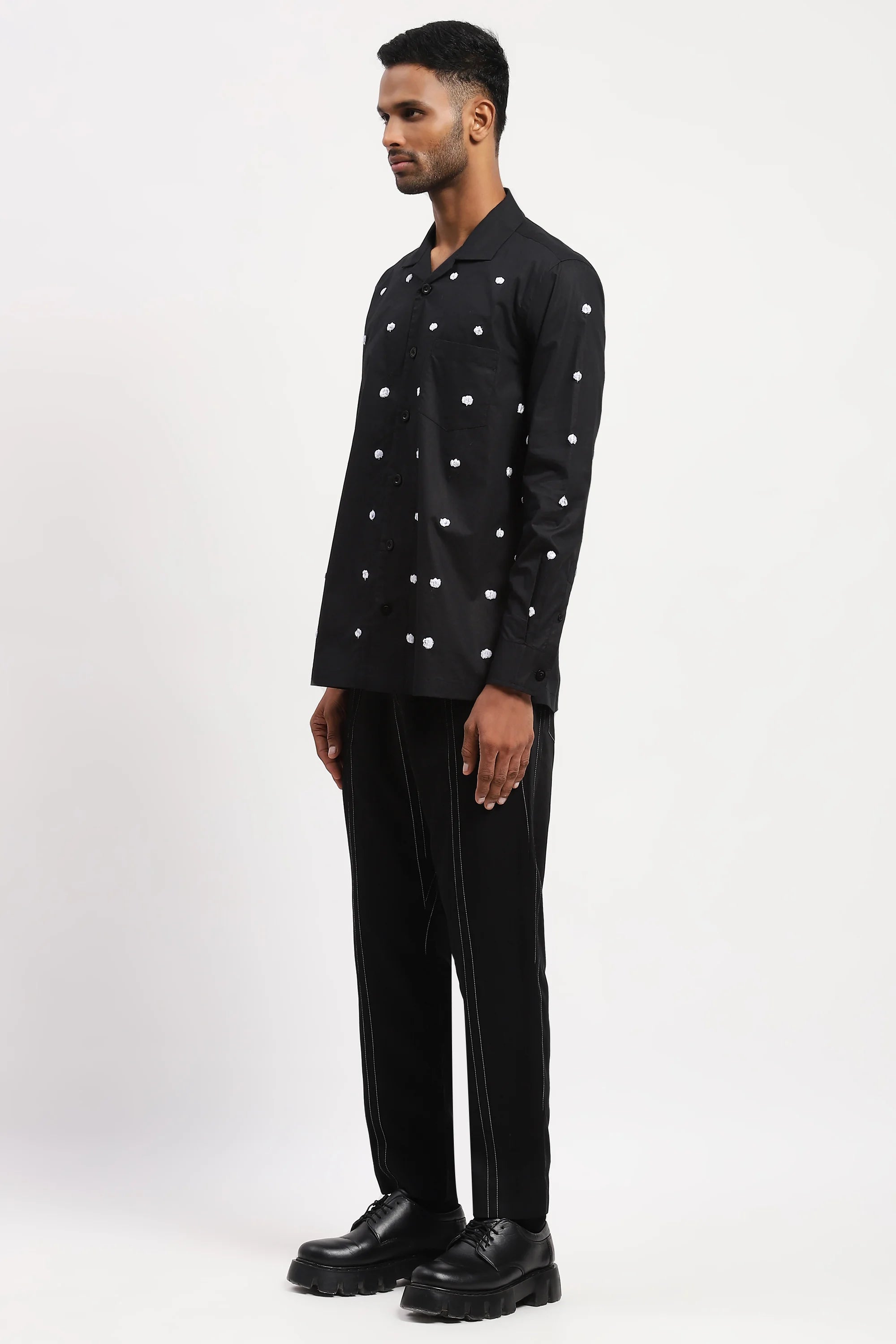 Dot Embroidered Shirt