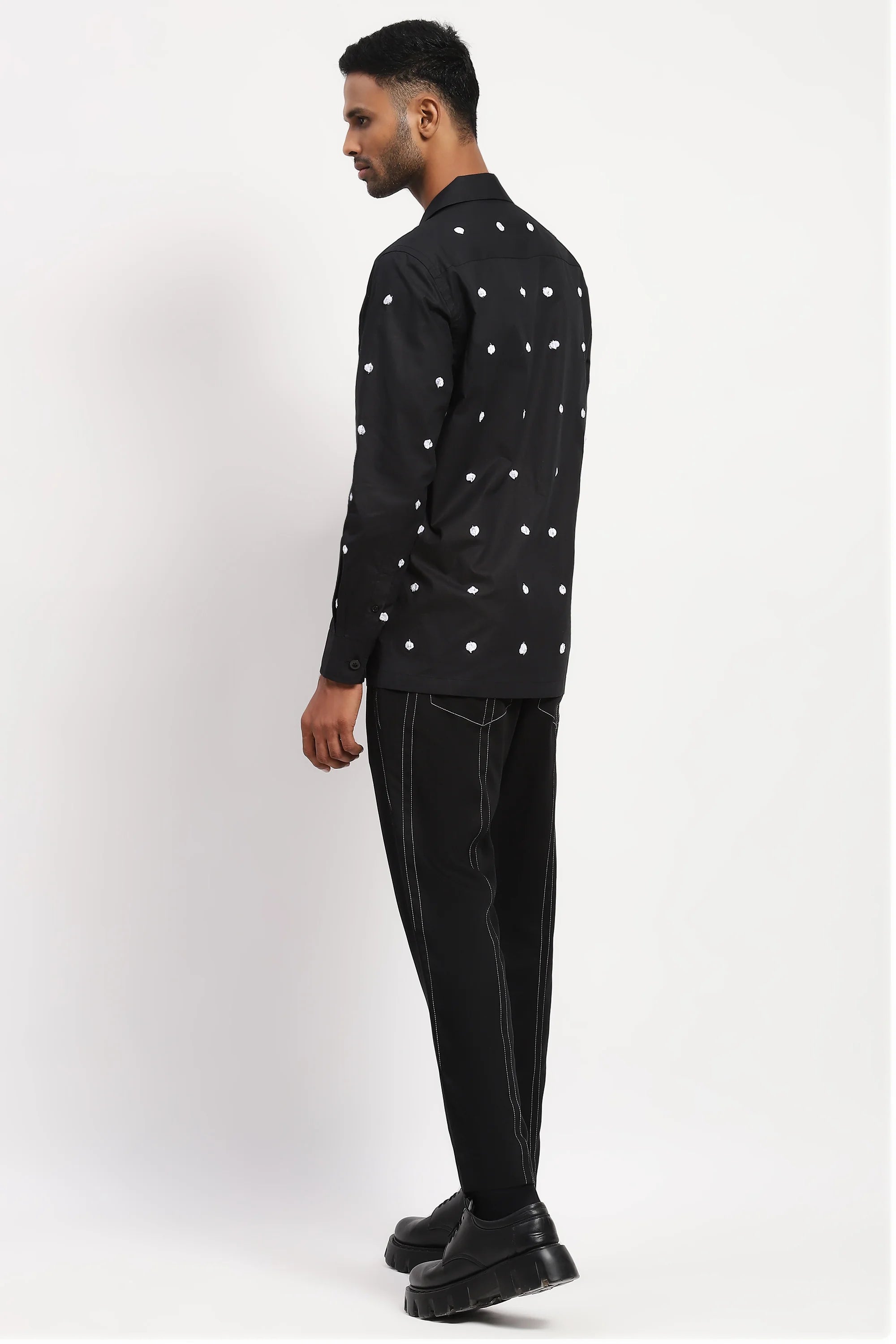 Dot Embroidered Shirt
