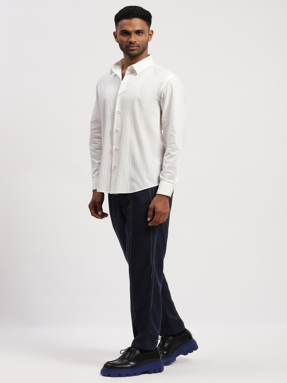Lace Tuxedo Shirt