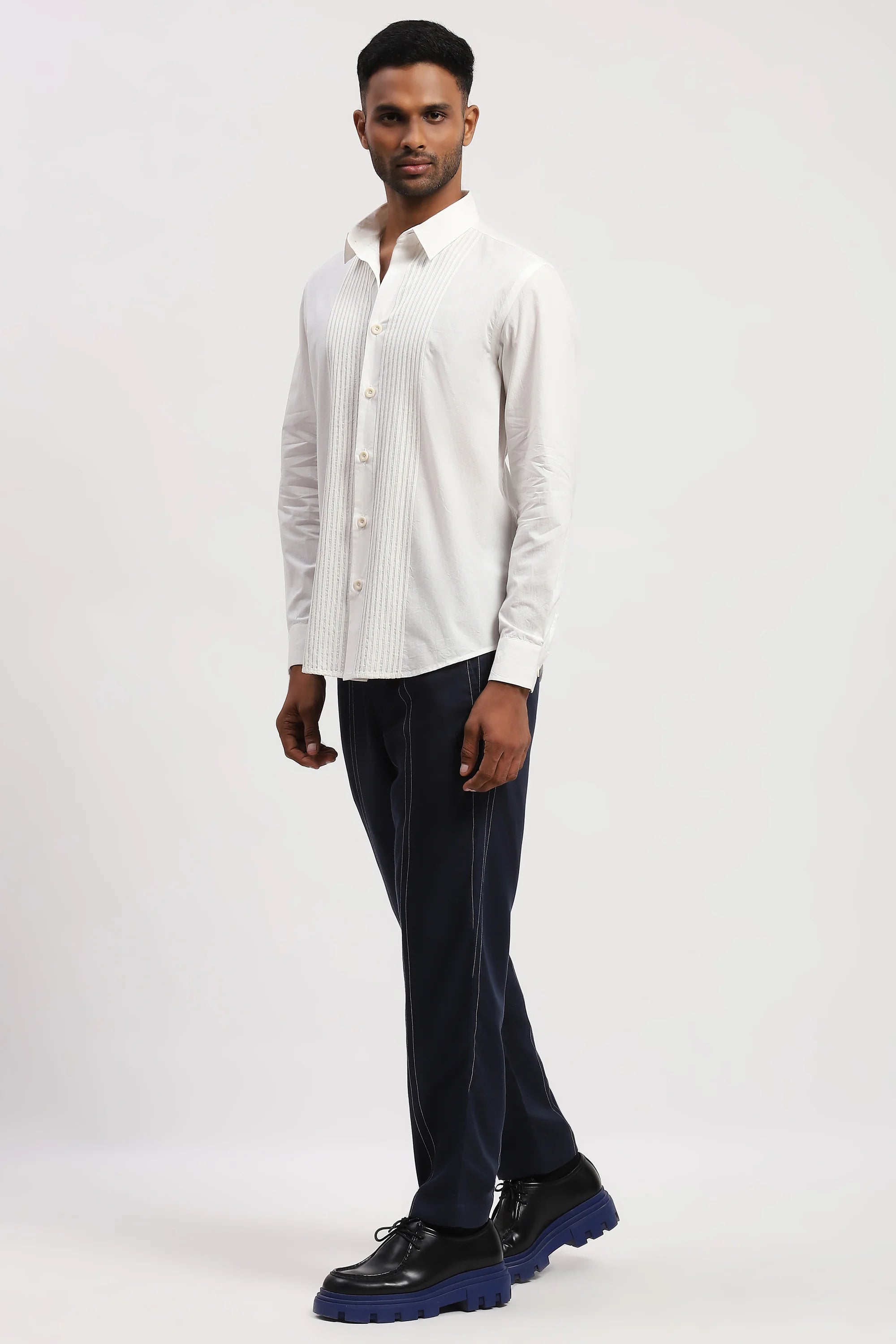 Lace Tuxedo Shirt