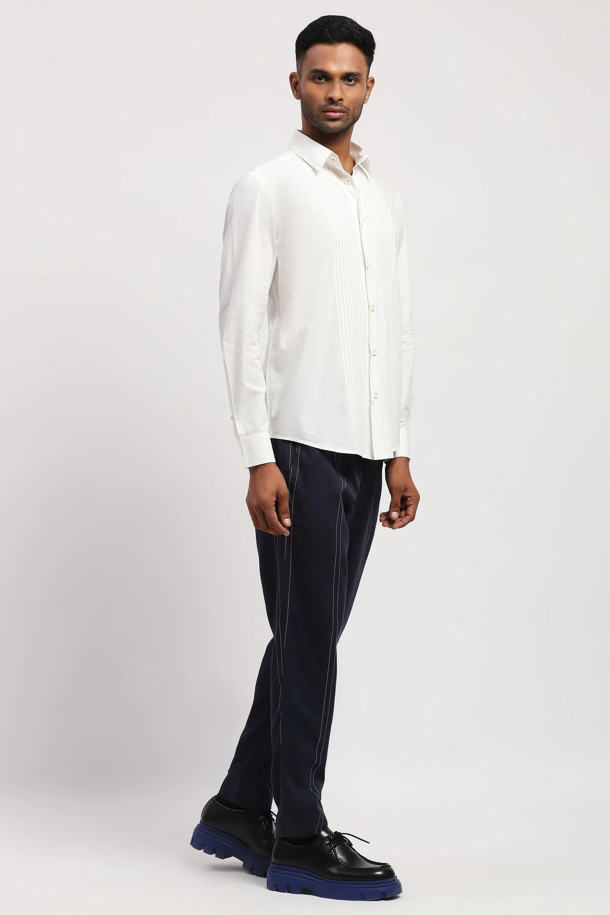 Lace Tuxedo Shirt