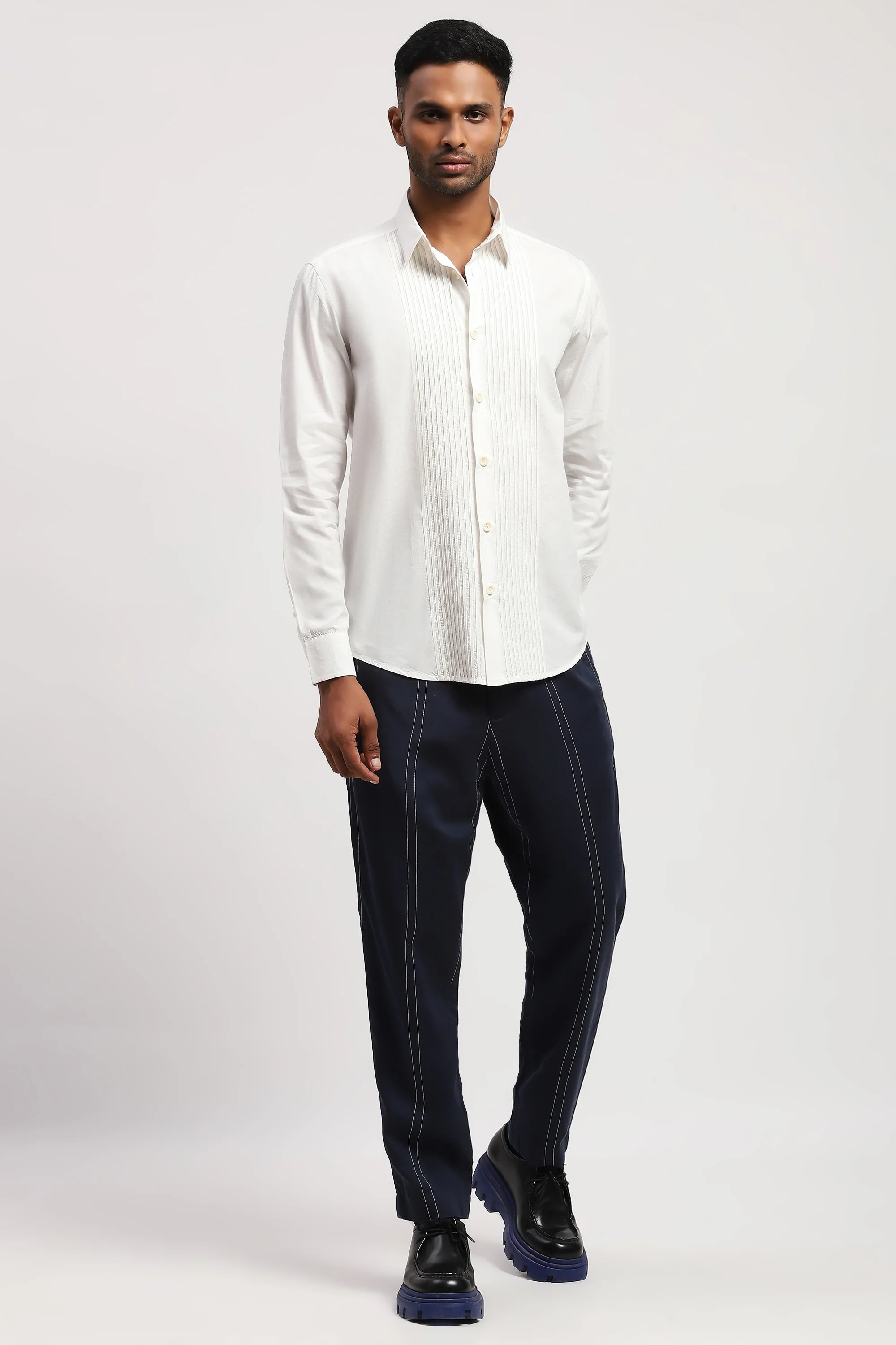 Lace Tuxedo Shirt