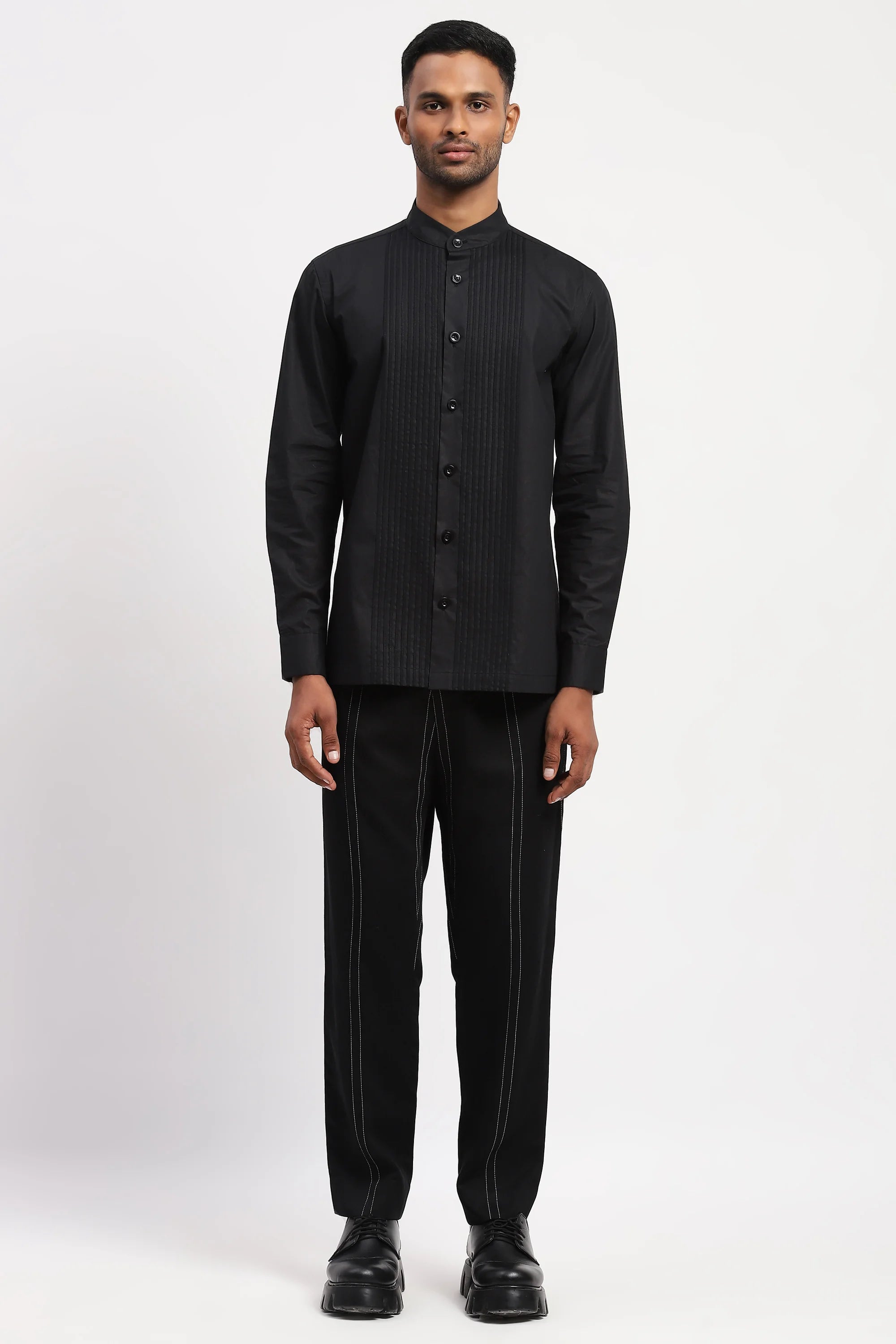 Lace Tuxedo Shirt