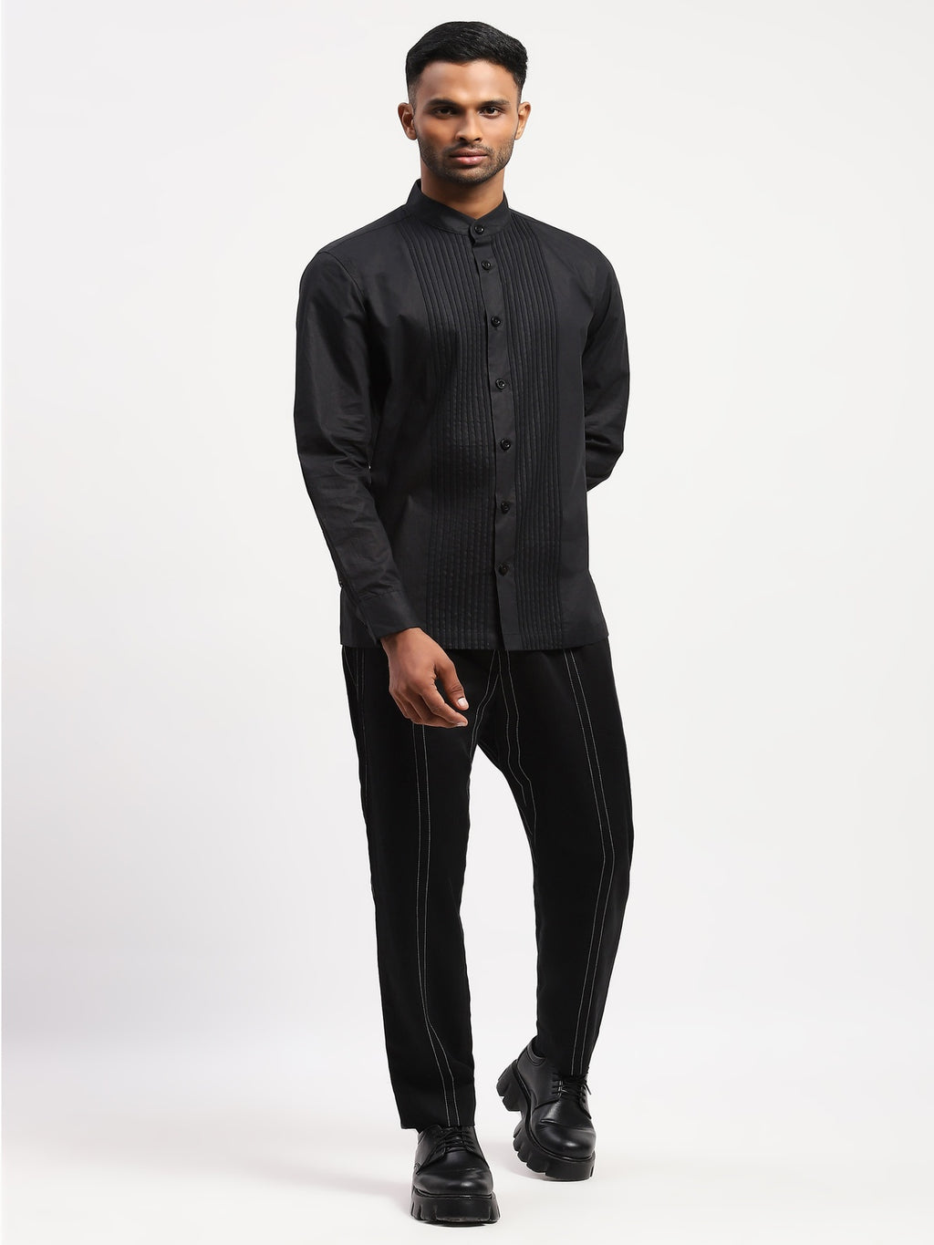 Lace Tuxedo Shirt