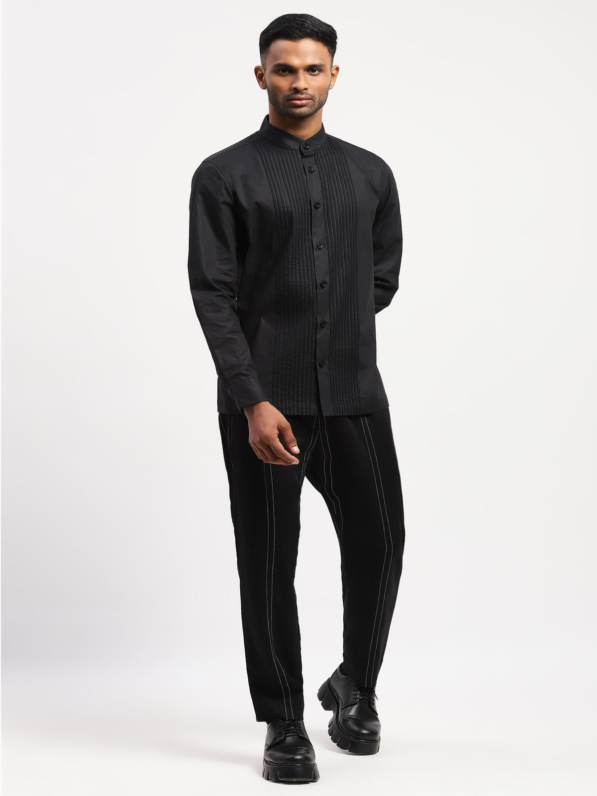 Lace Tuxedo Shirt