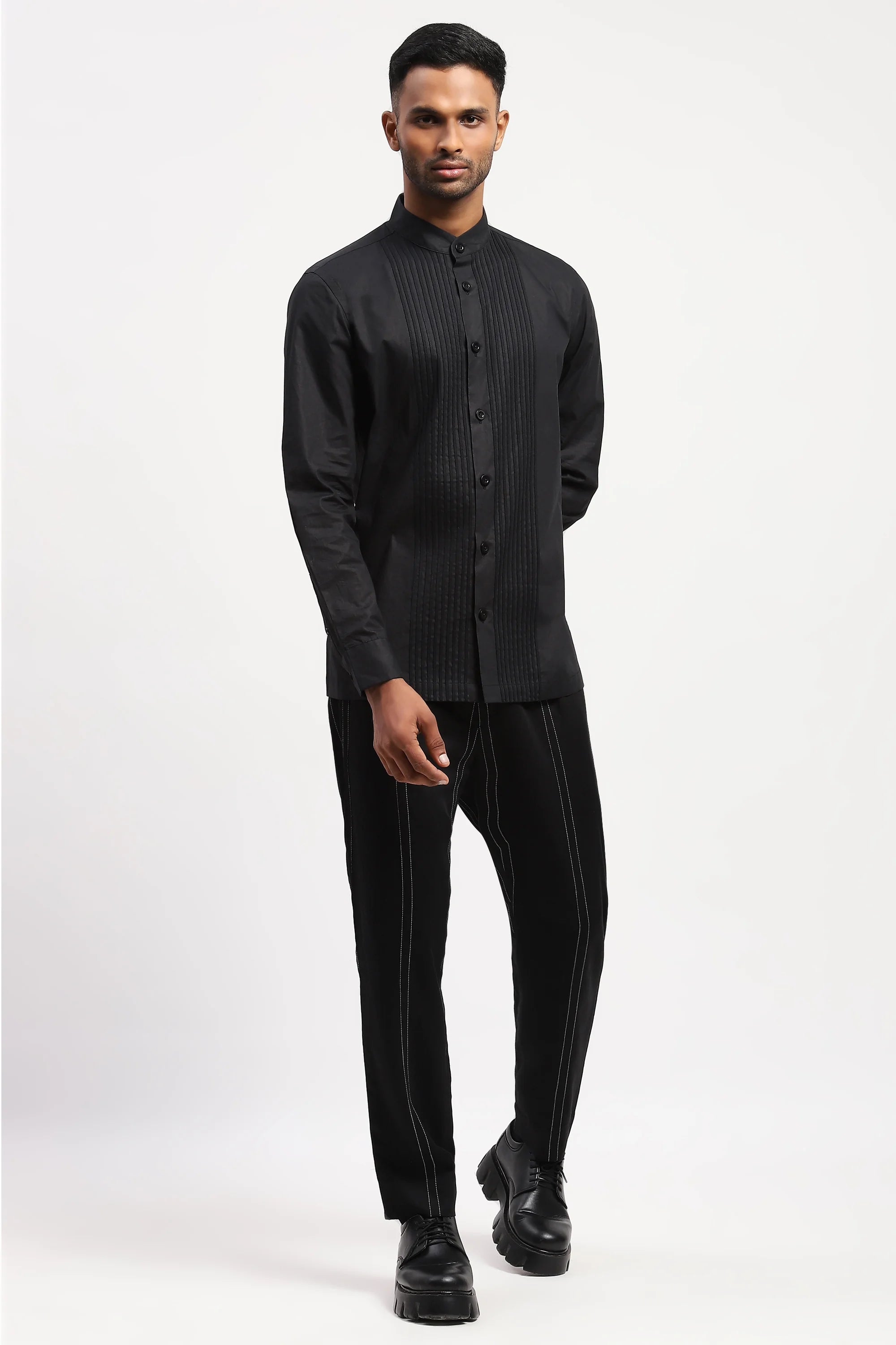 Lace Tuxedo Shirt