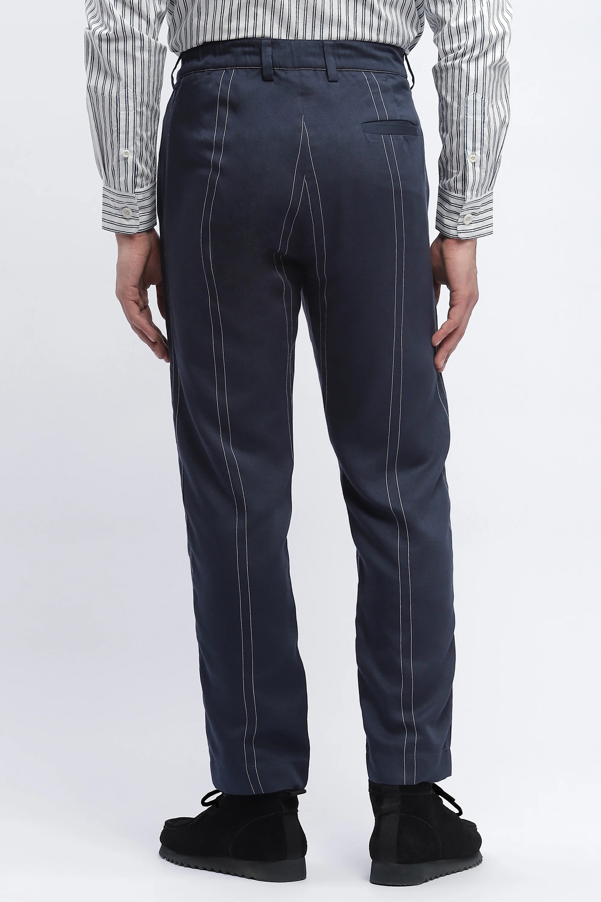 Pleated Stripes Pants