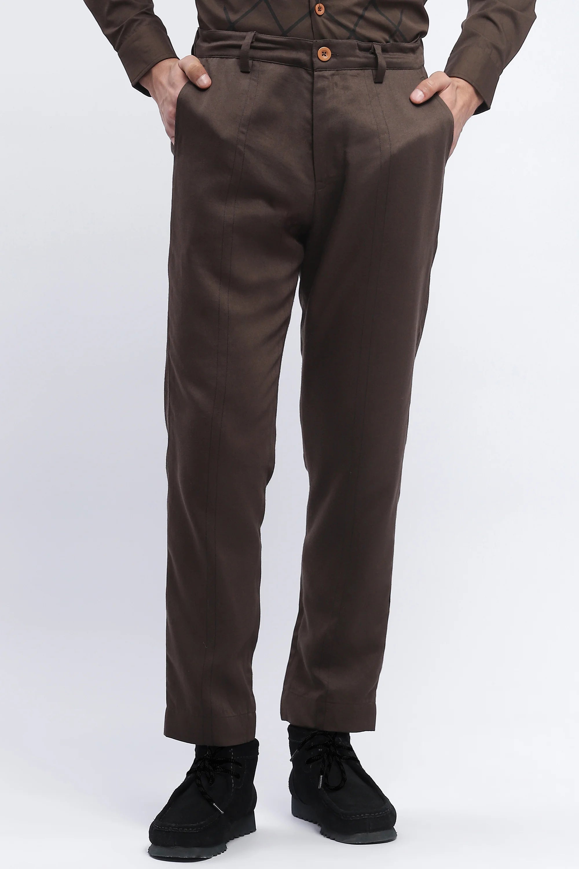 Pleated Stripes Pants