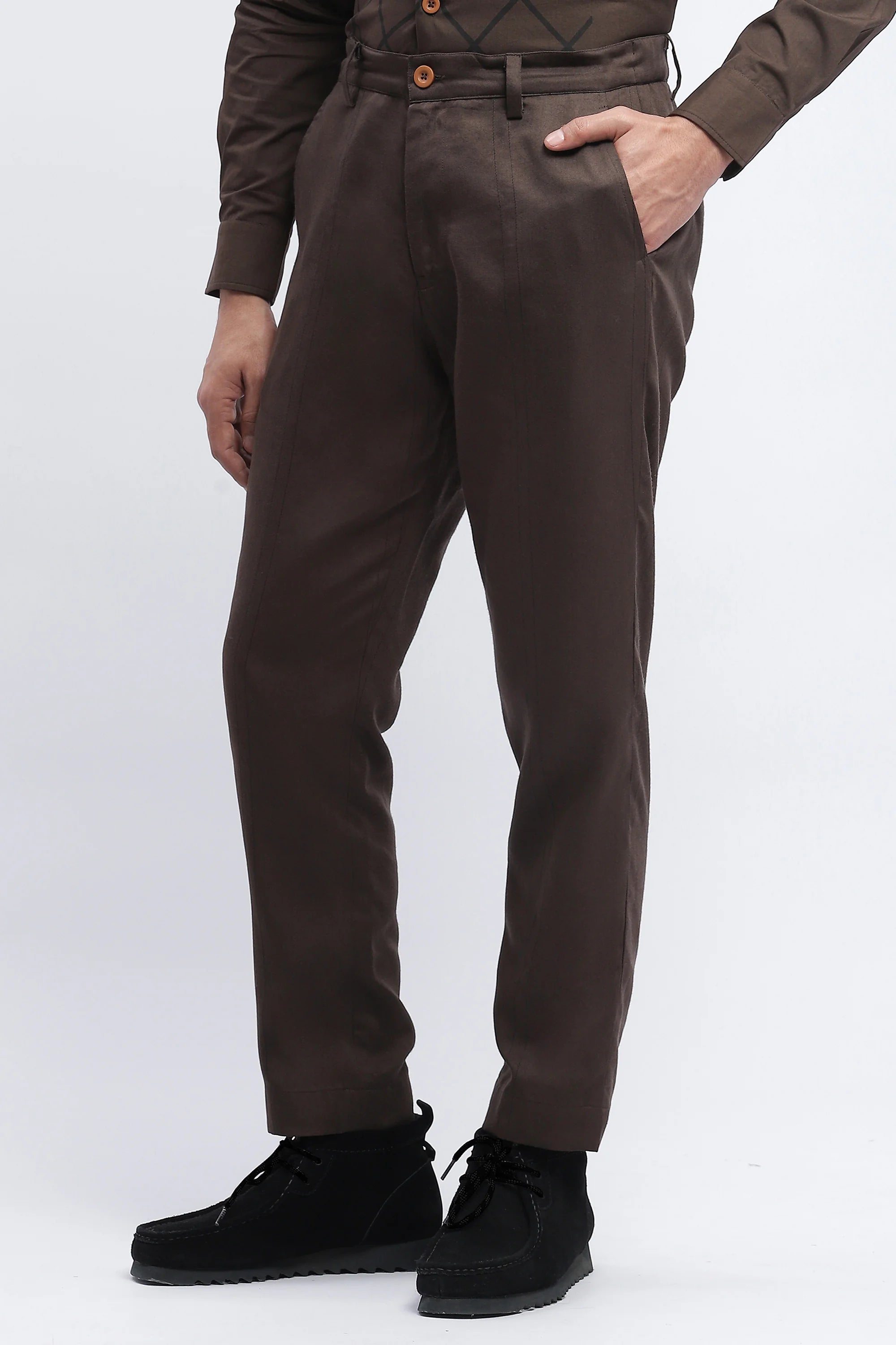 Pleated Stripes Pants