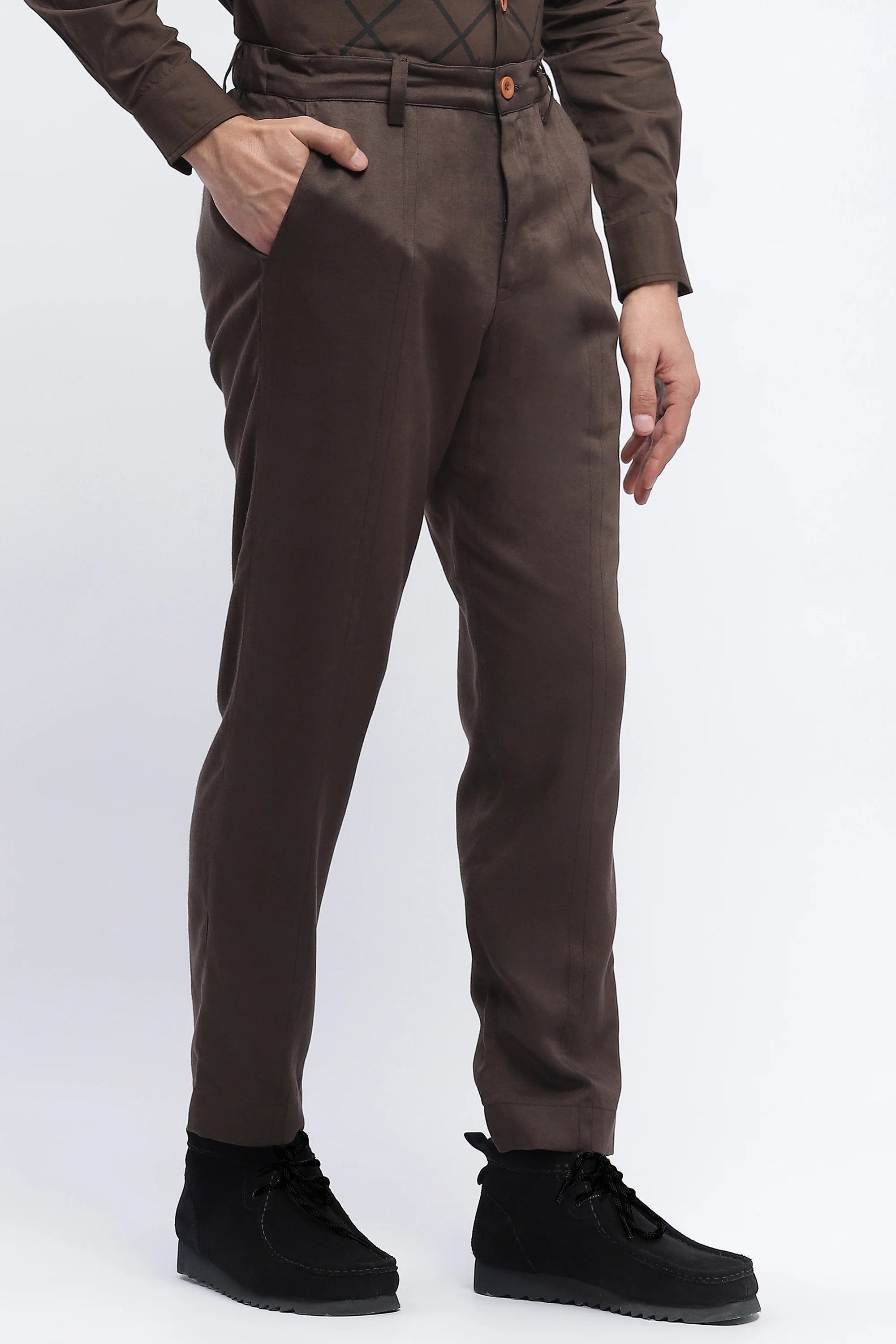 Pleated Stripes Pants