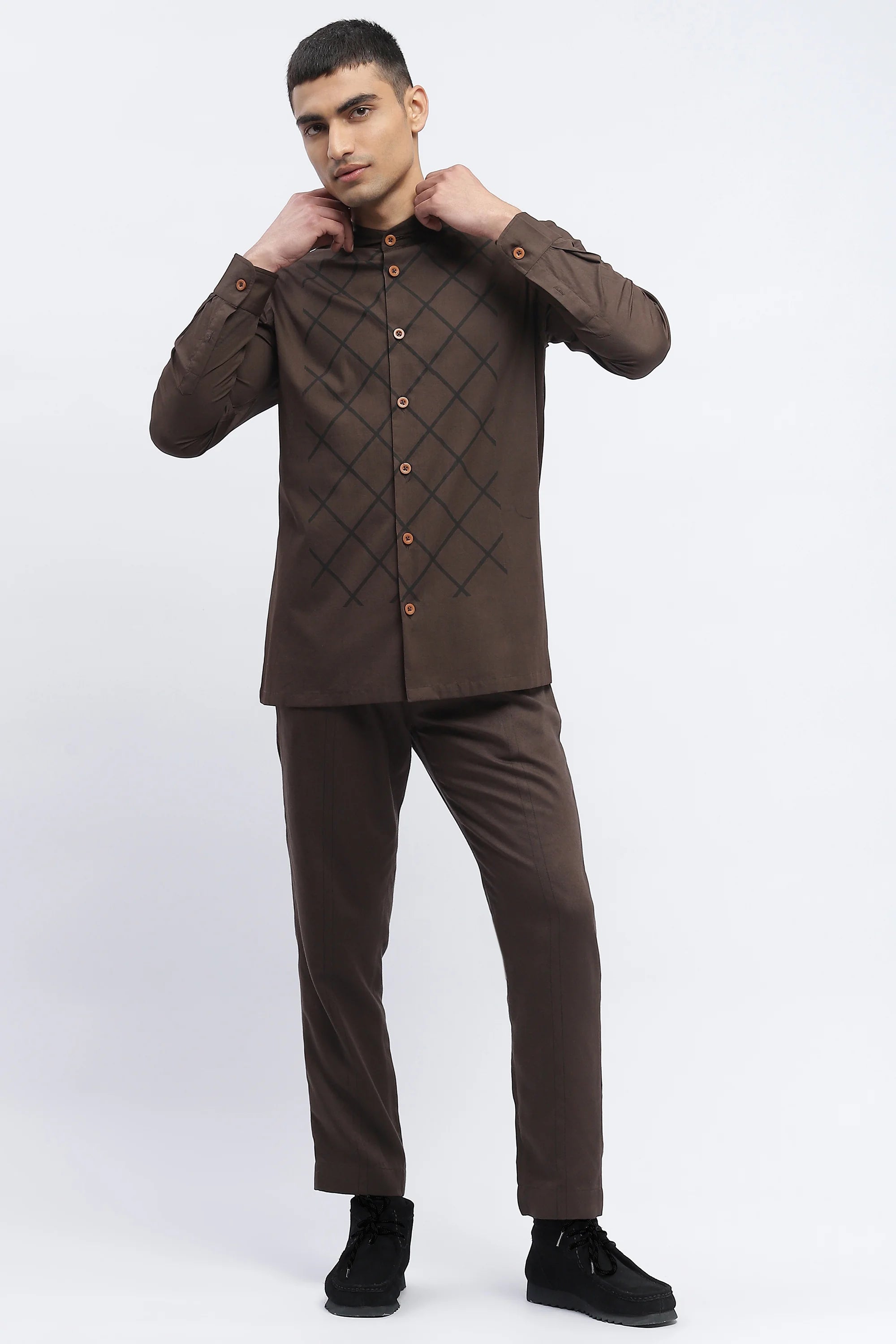 Pleated Stripes Pants