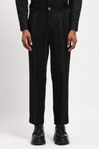 Pleated Stripes Pants