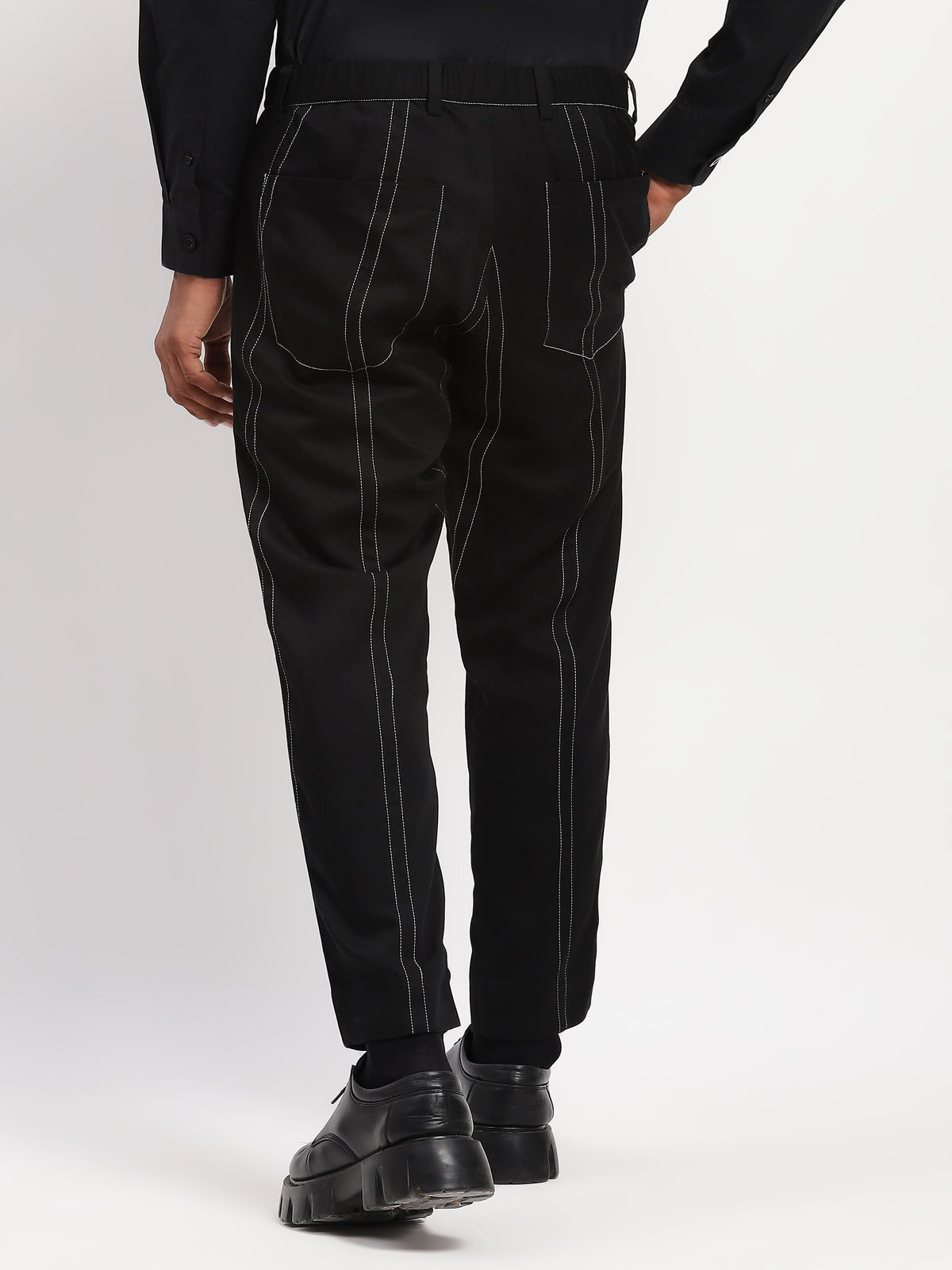 Pleated Stripes Pants