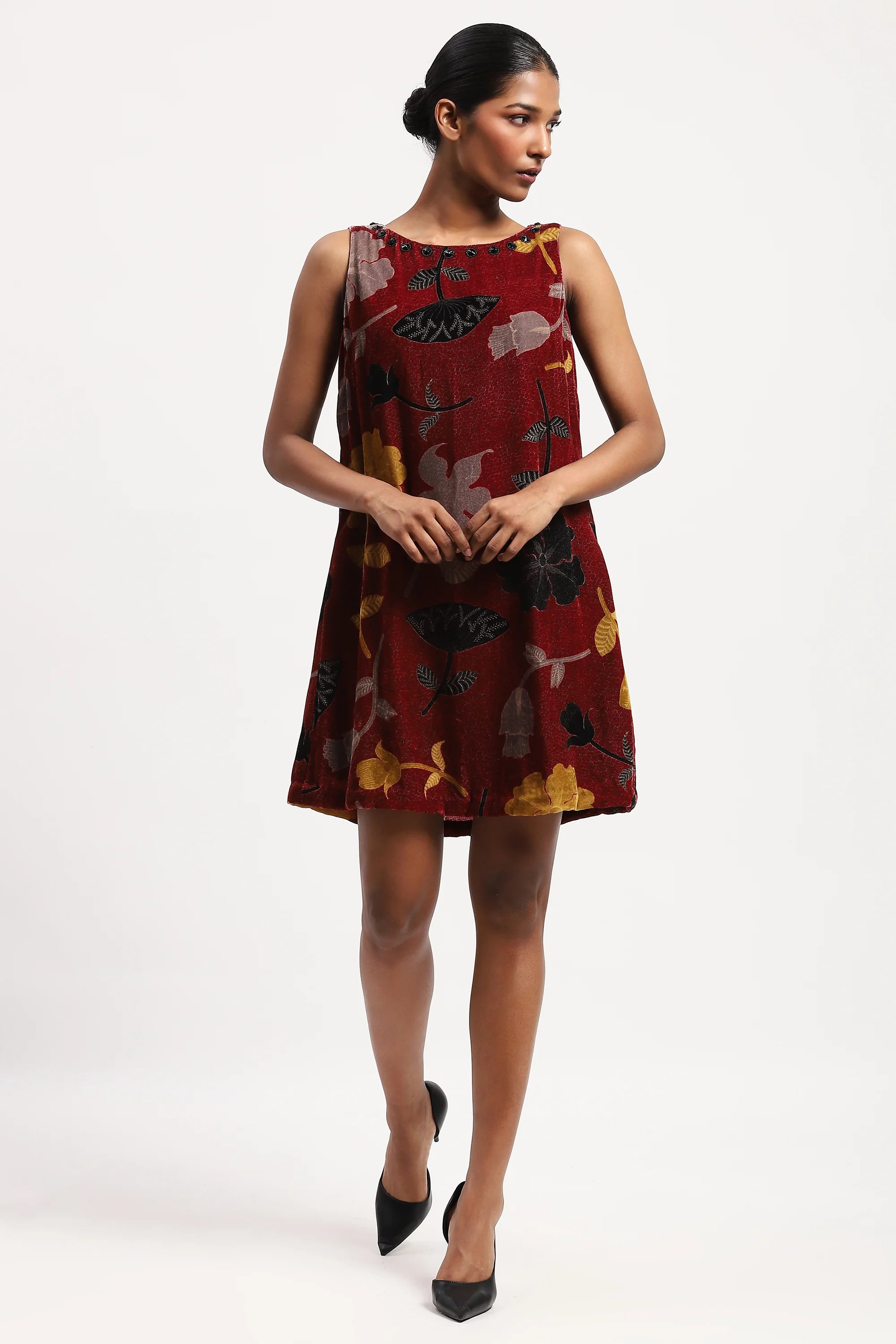 Floral Velvet Dress