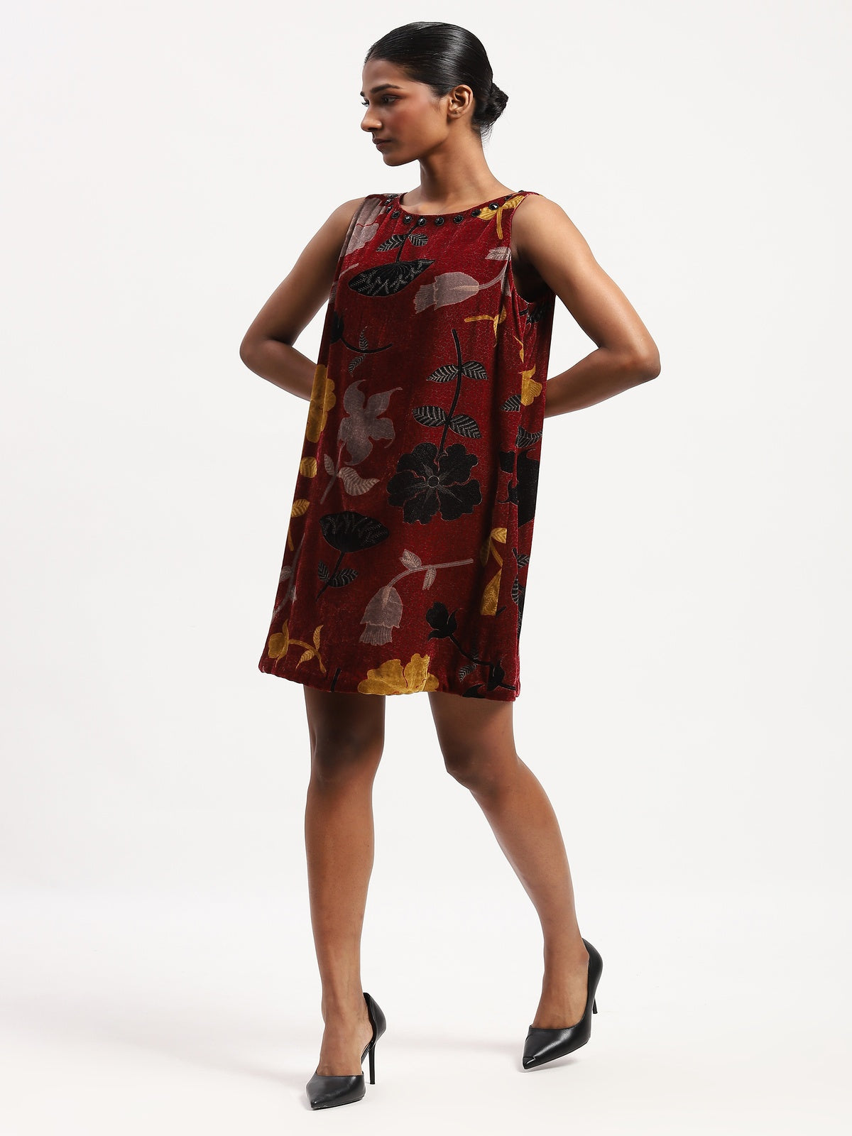 Floral Velvet Dress