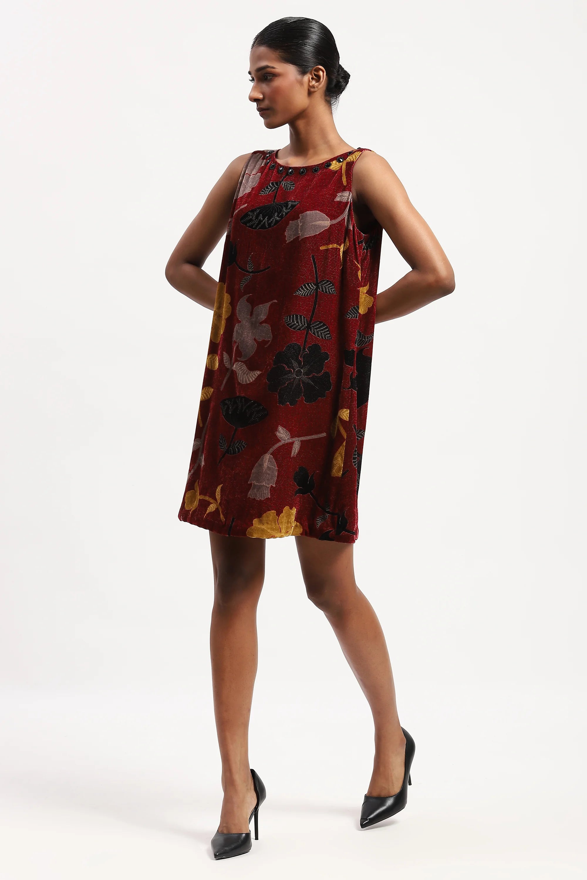 Floral Velvet Dress
