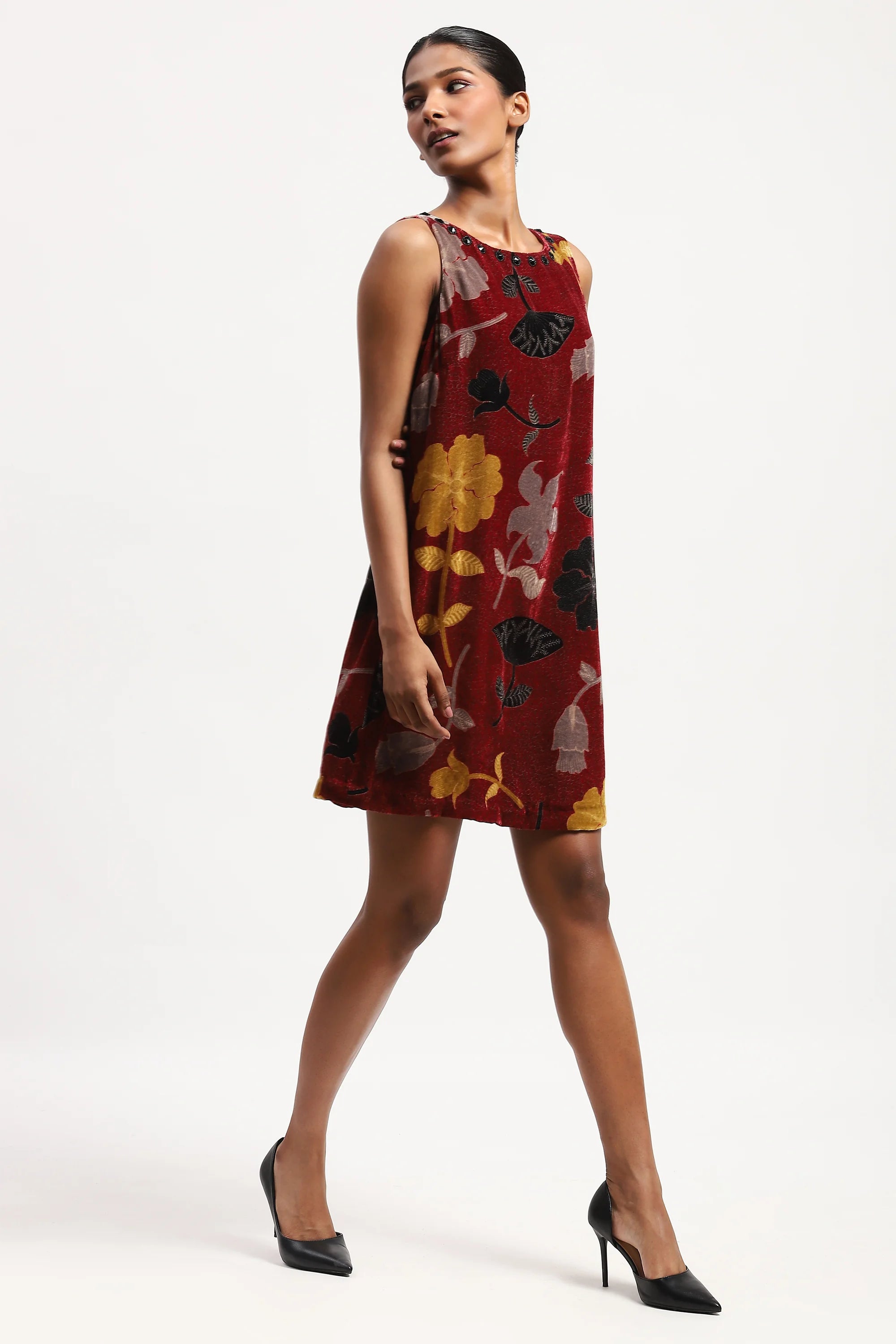 Floral Velvet Dress