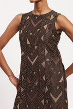 Embellished Chevron Dress