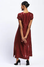 Sequin Windowpane Dress
