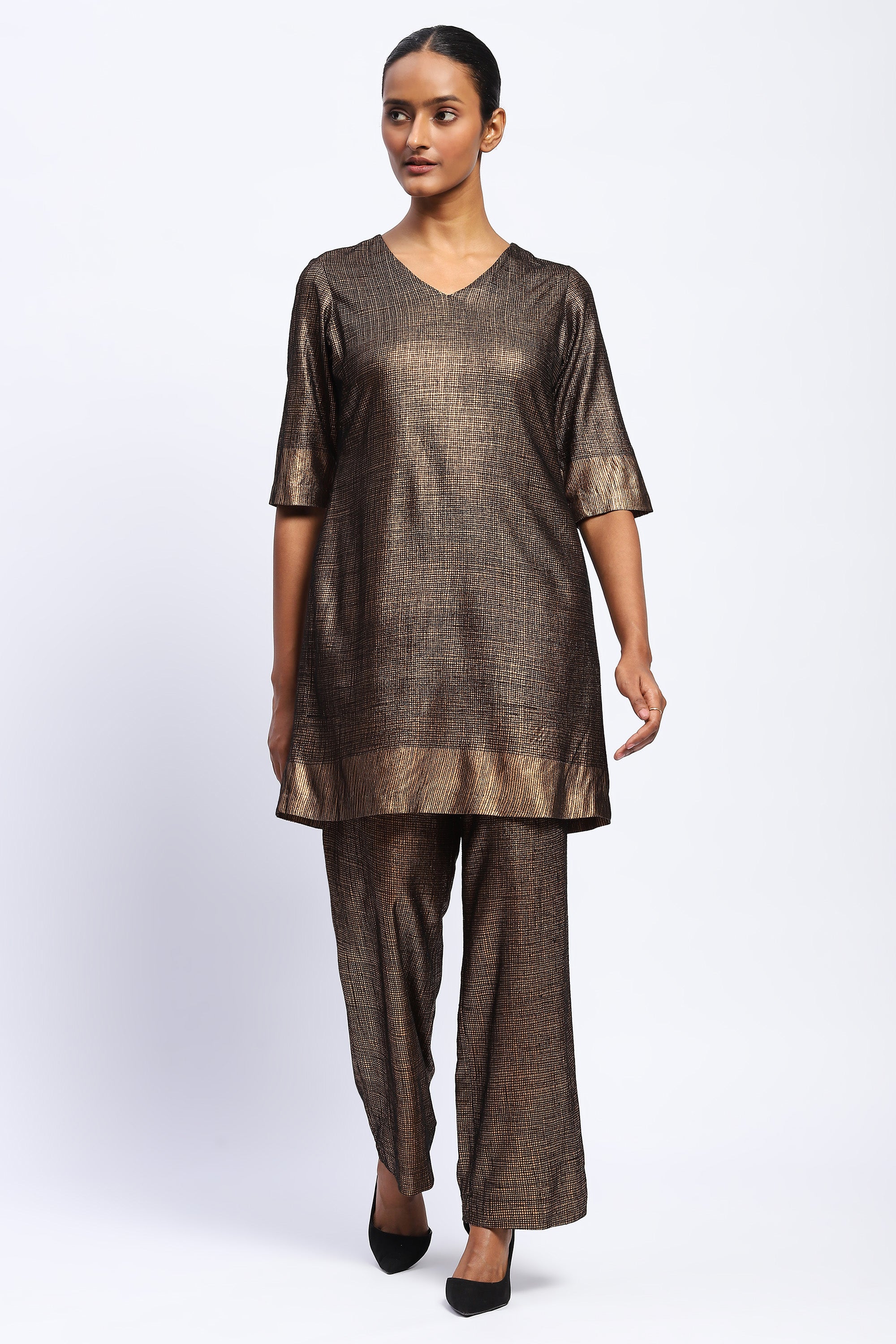 Foil Aari Dress