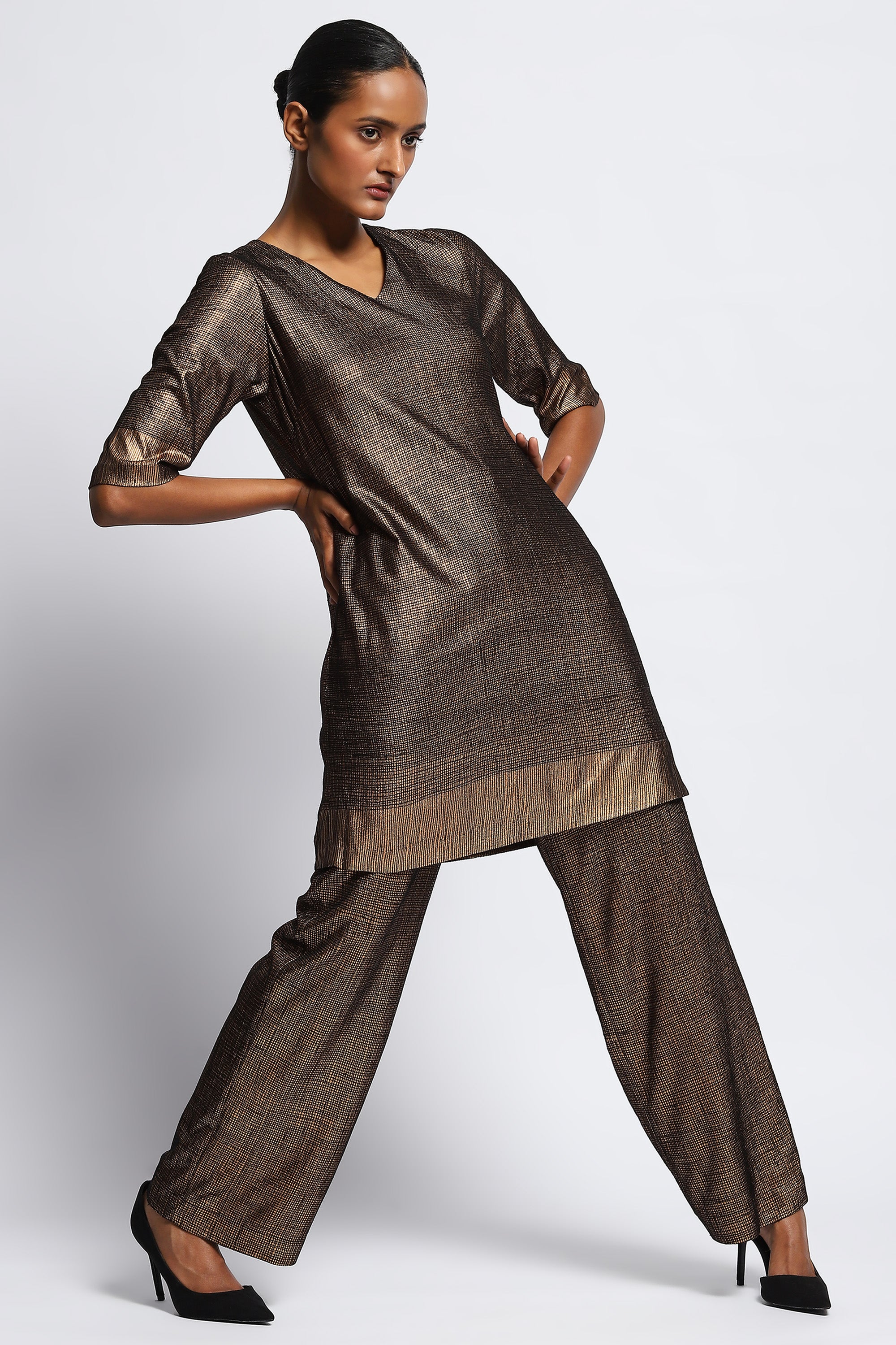 Foil Aari Dress