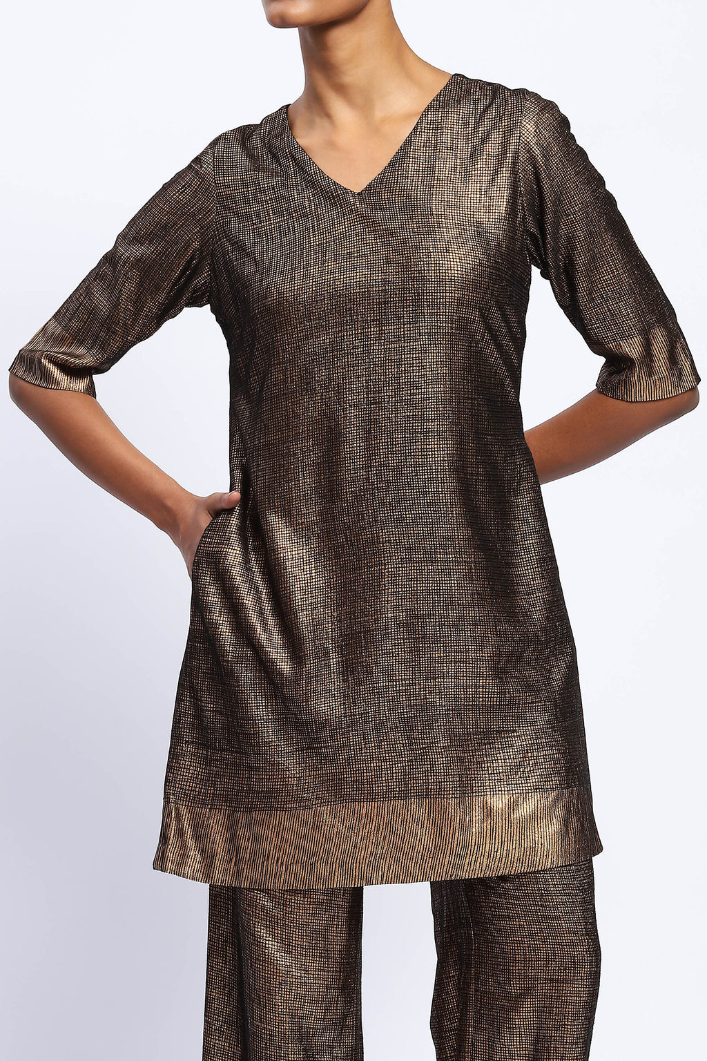 Foil Aari Dress