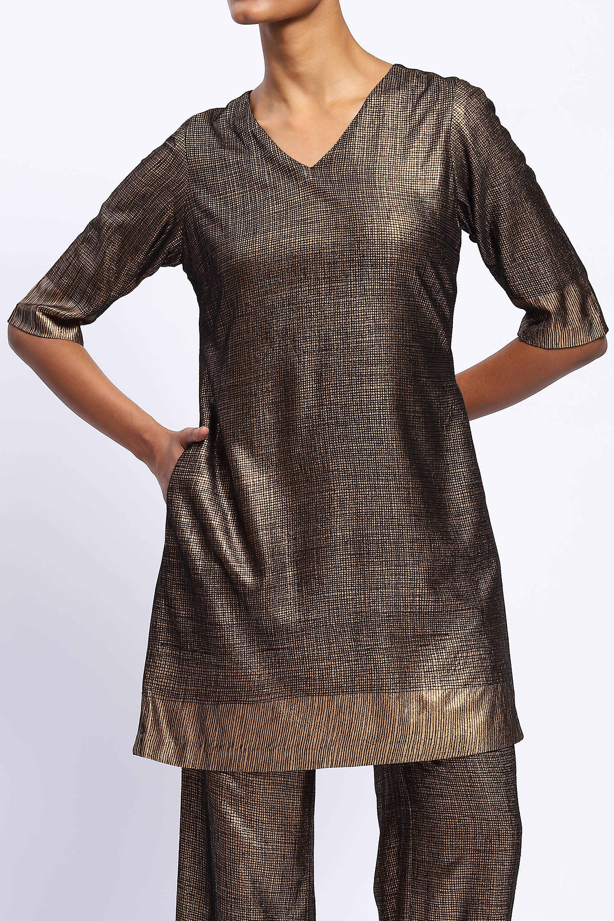Foil Aari Dress