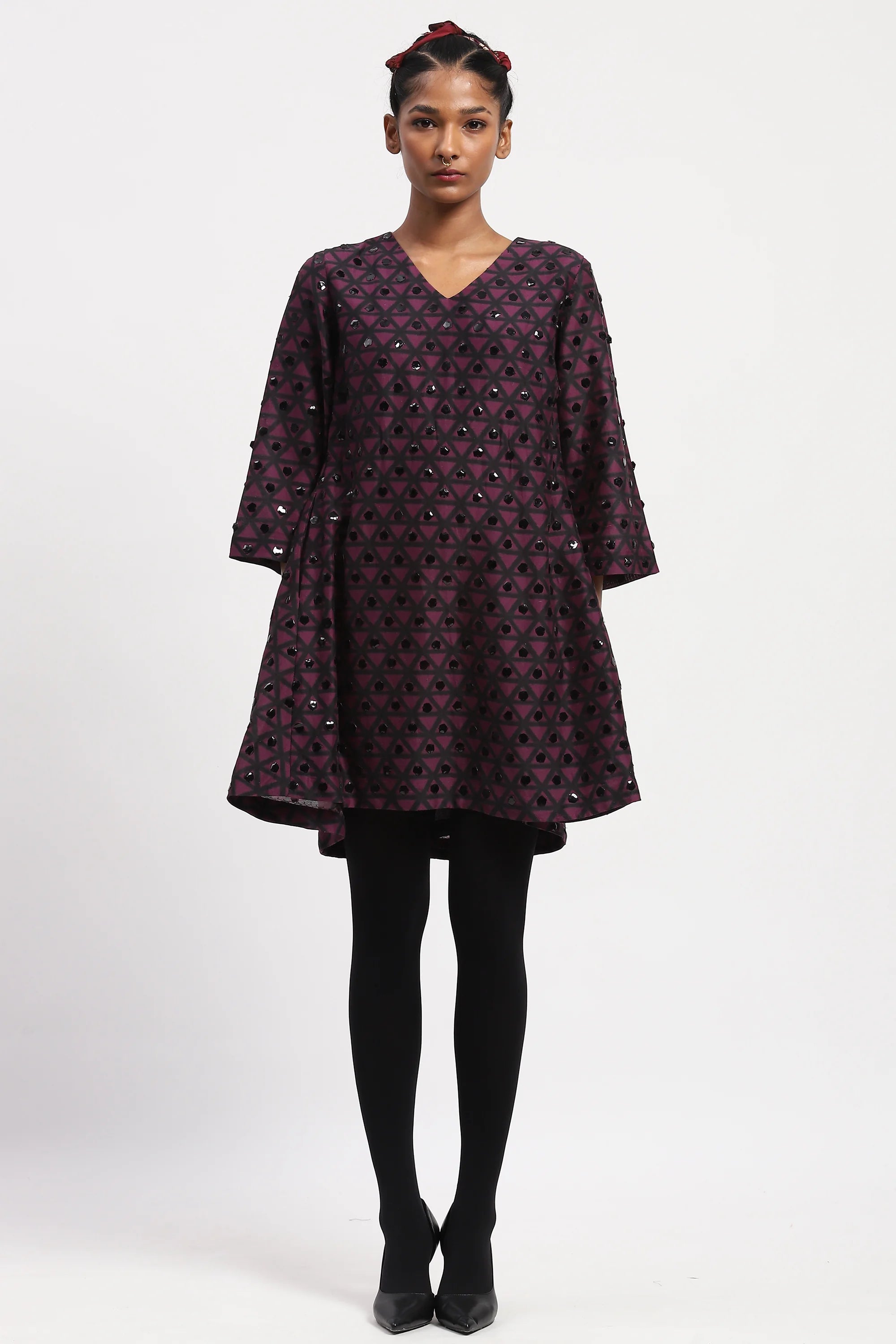 Basket Print Dress