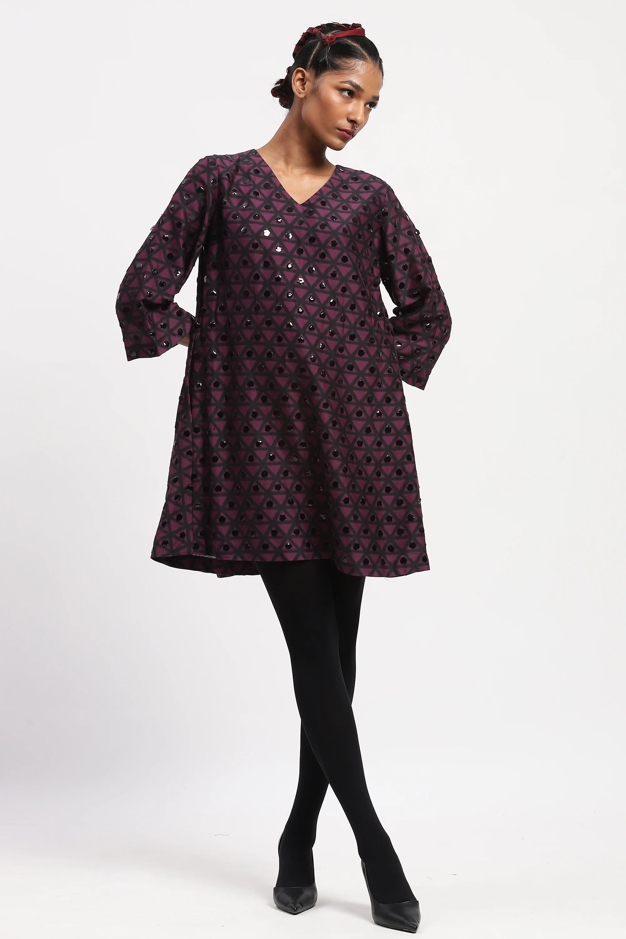 Basket Print Dress