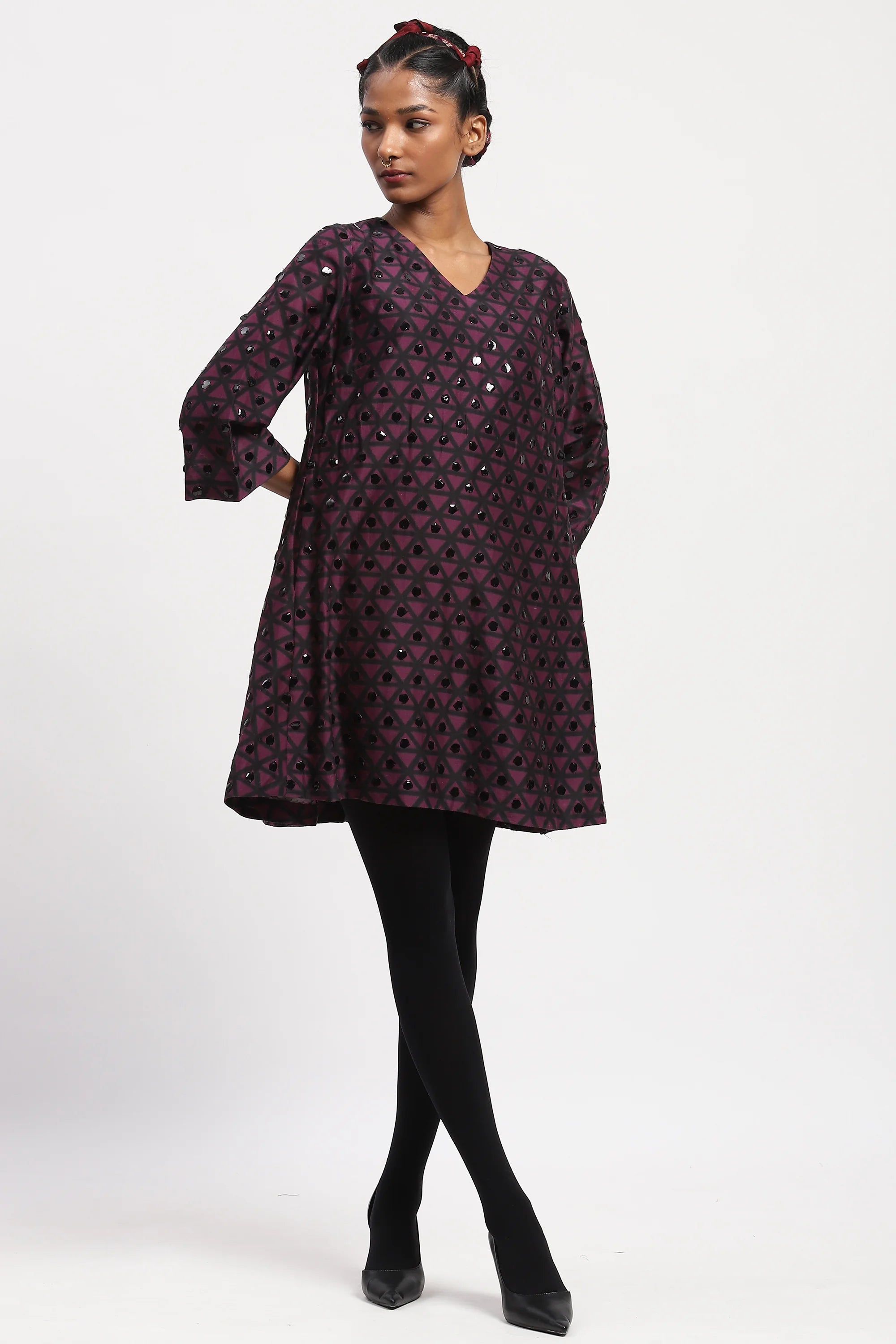 Basket Print Dress
