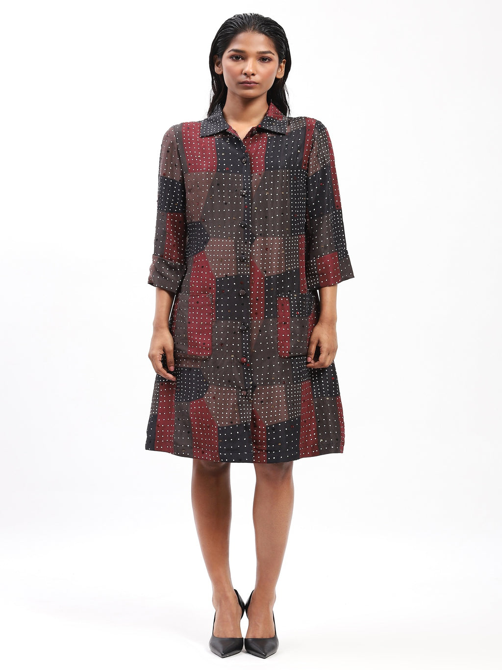 Sequin Blocks Dress