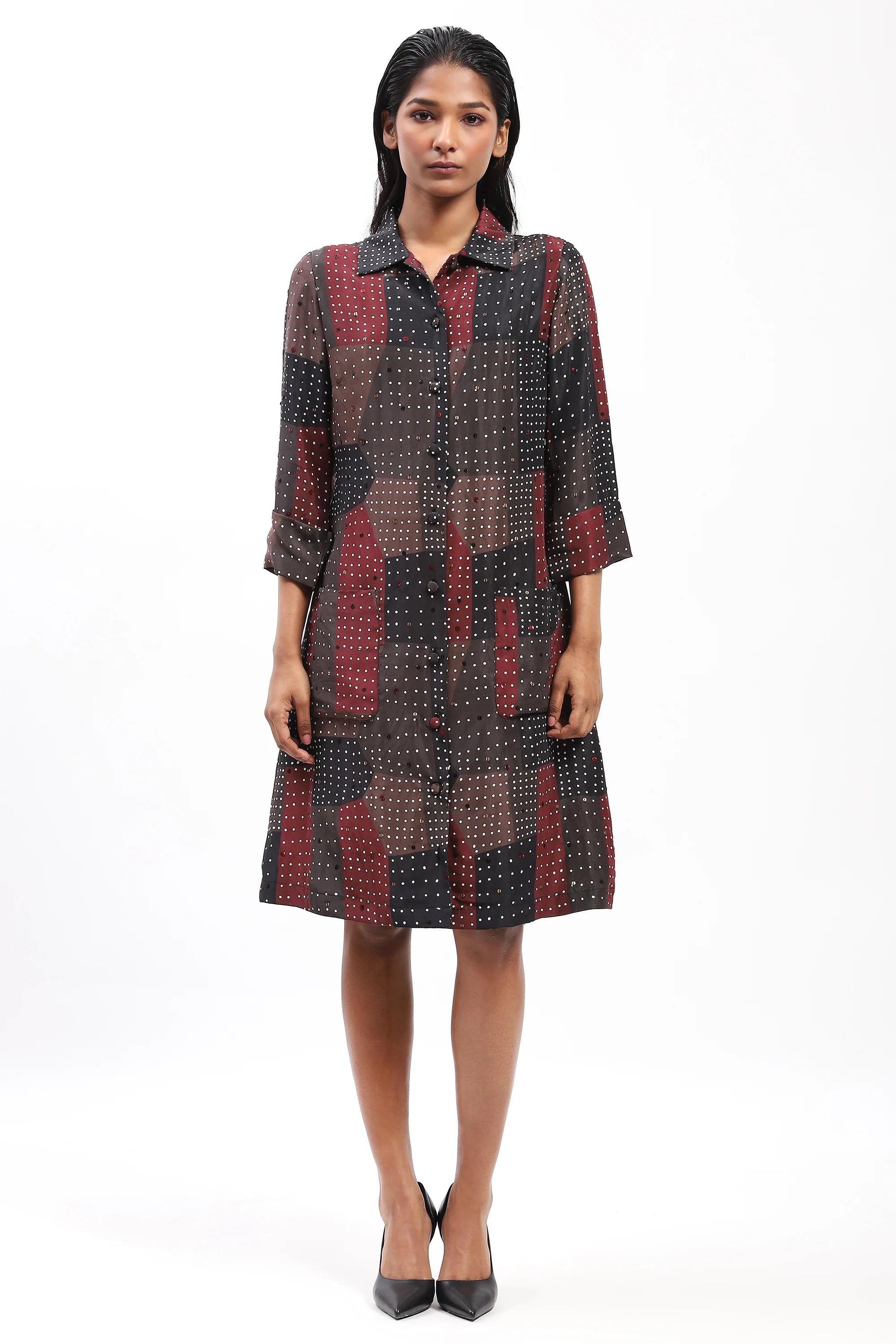 Sequin Blocks Dress