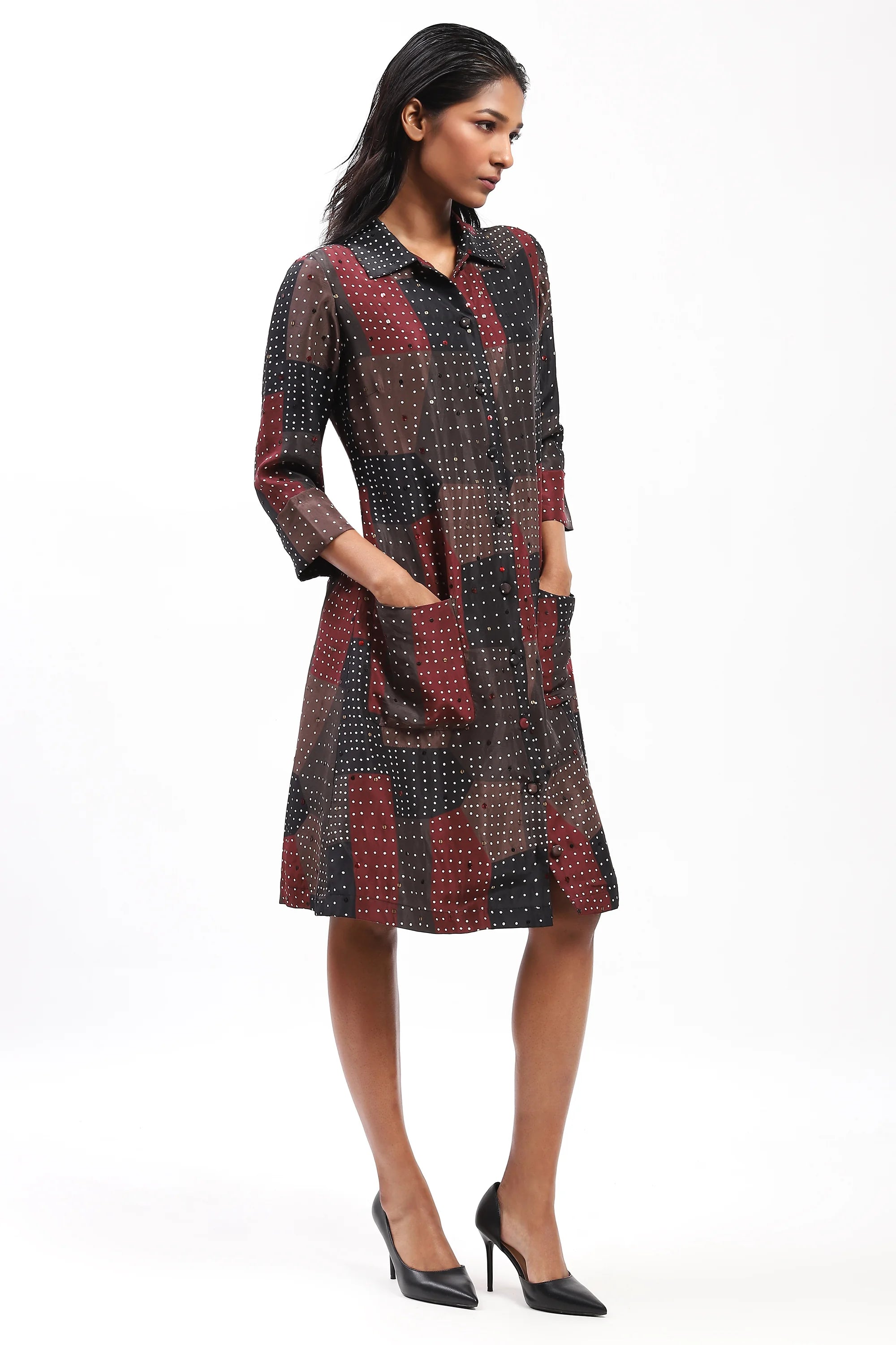 Sequin Blocks Dress