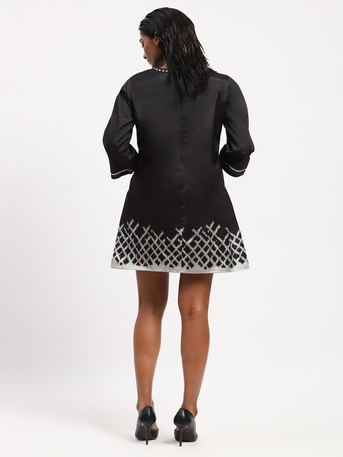 Lattice Ikat Dress