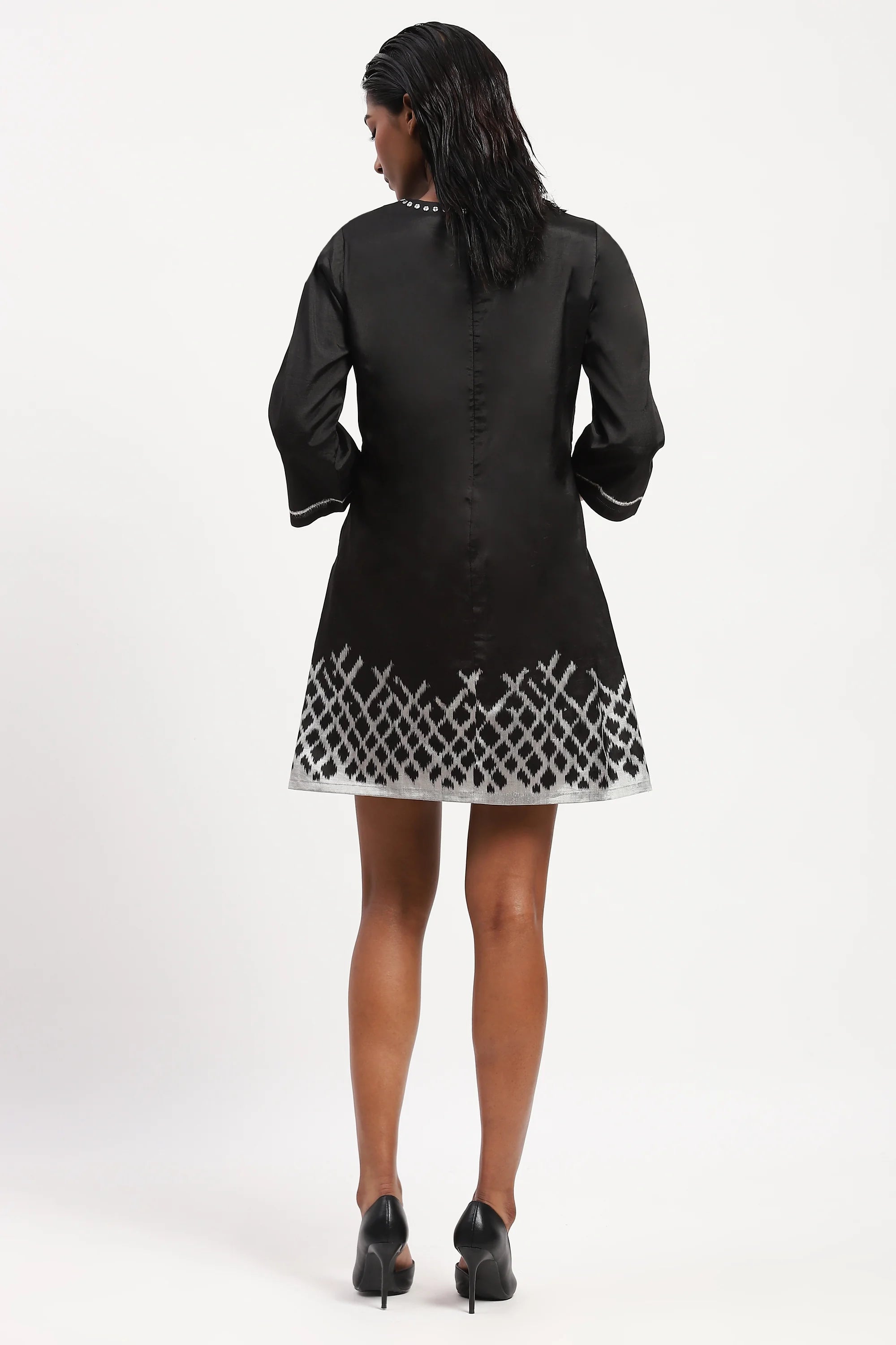 Lattice Ikat Dress