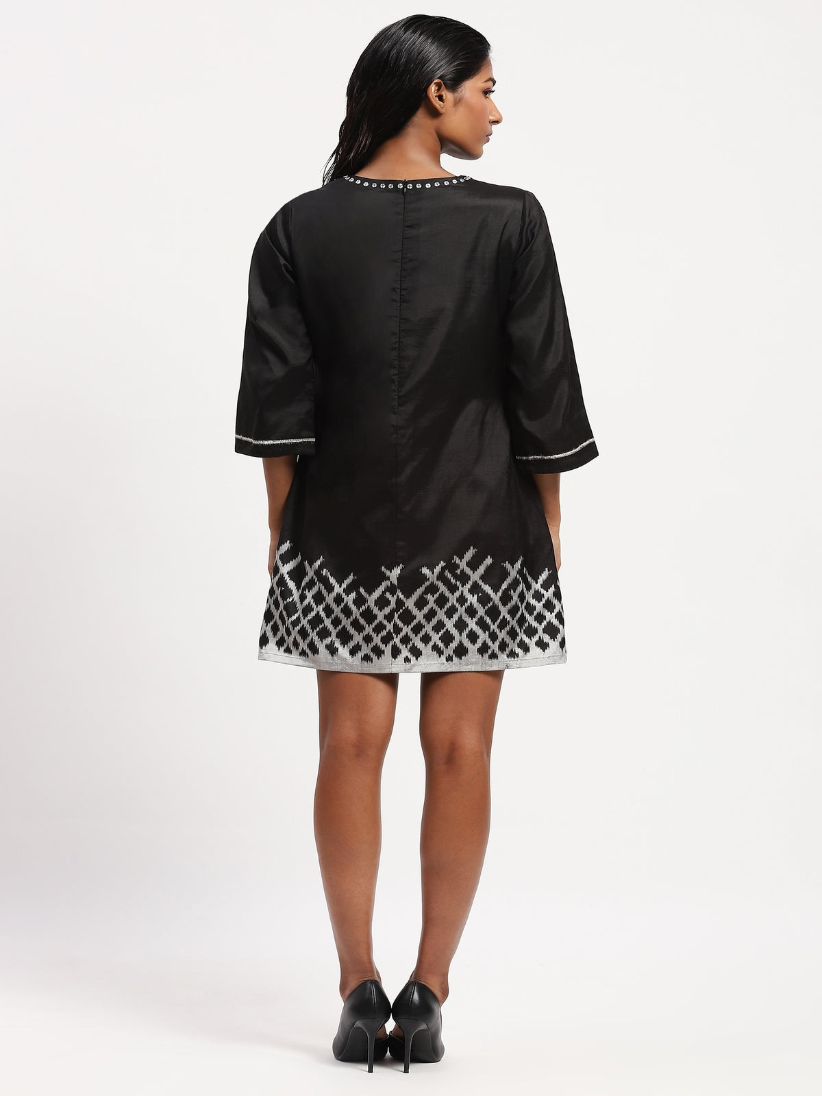 Lattice Ikat Dress