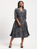 Embroidered Tussar Print Dress