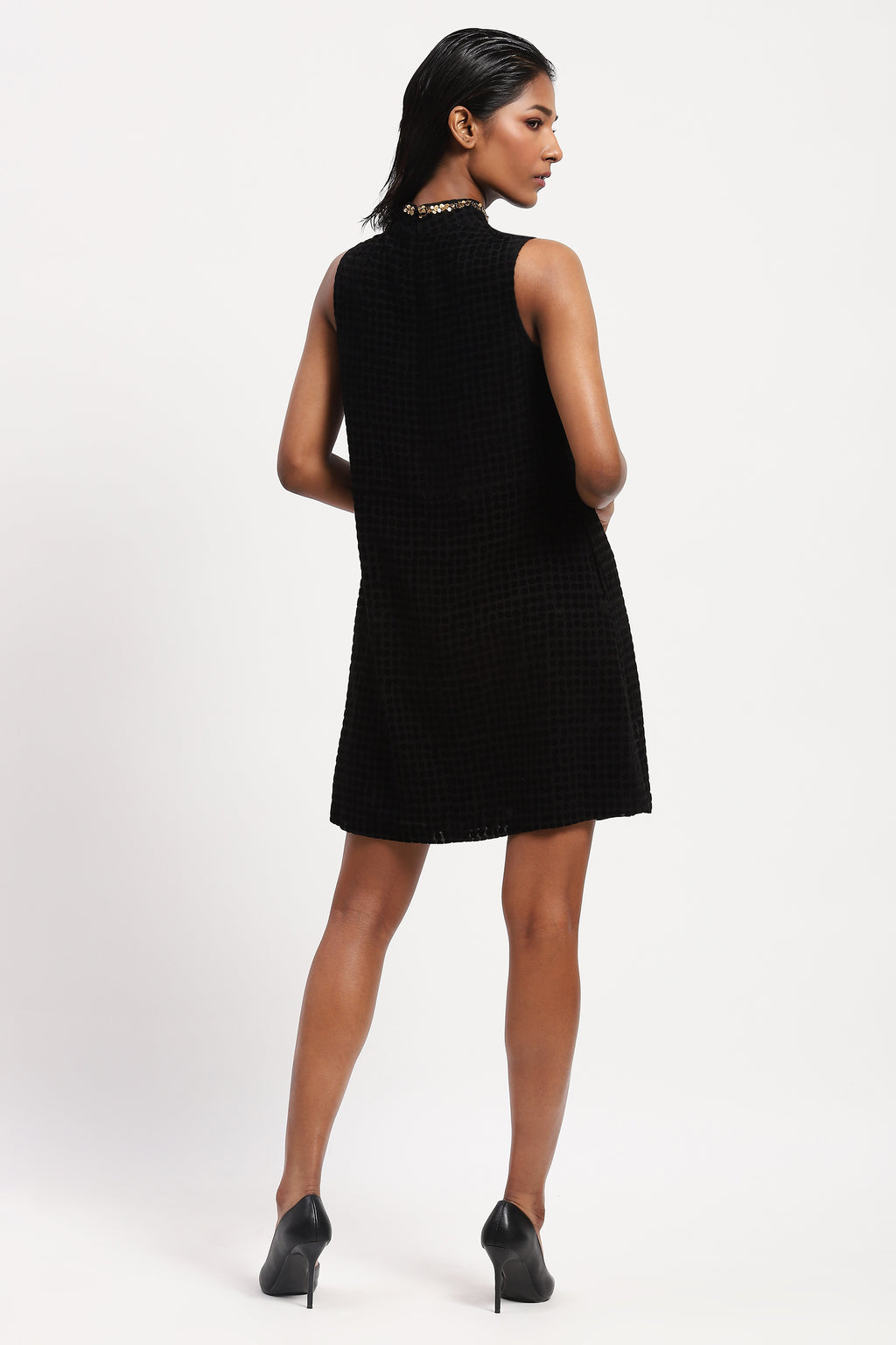 Dot Flock Dress