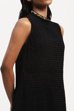 Dot Flock Dress