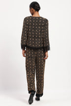 Embellished Wicker Pattern Jacket
