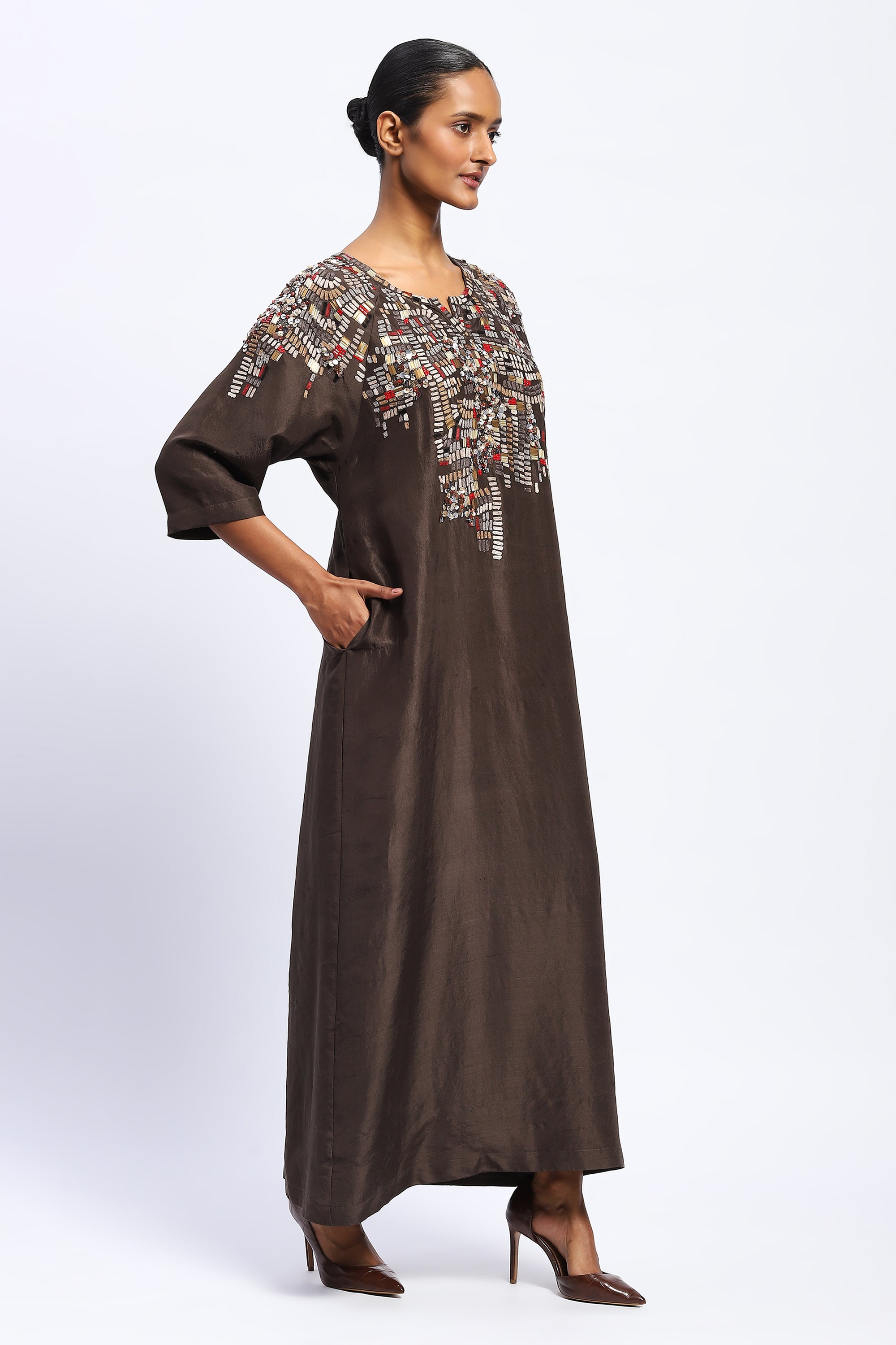Kente Embroidery Kaftan