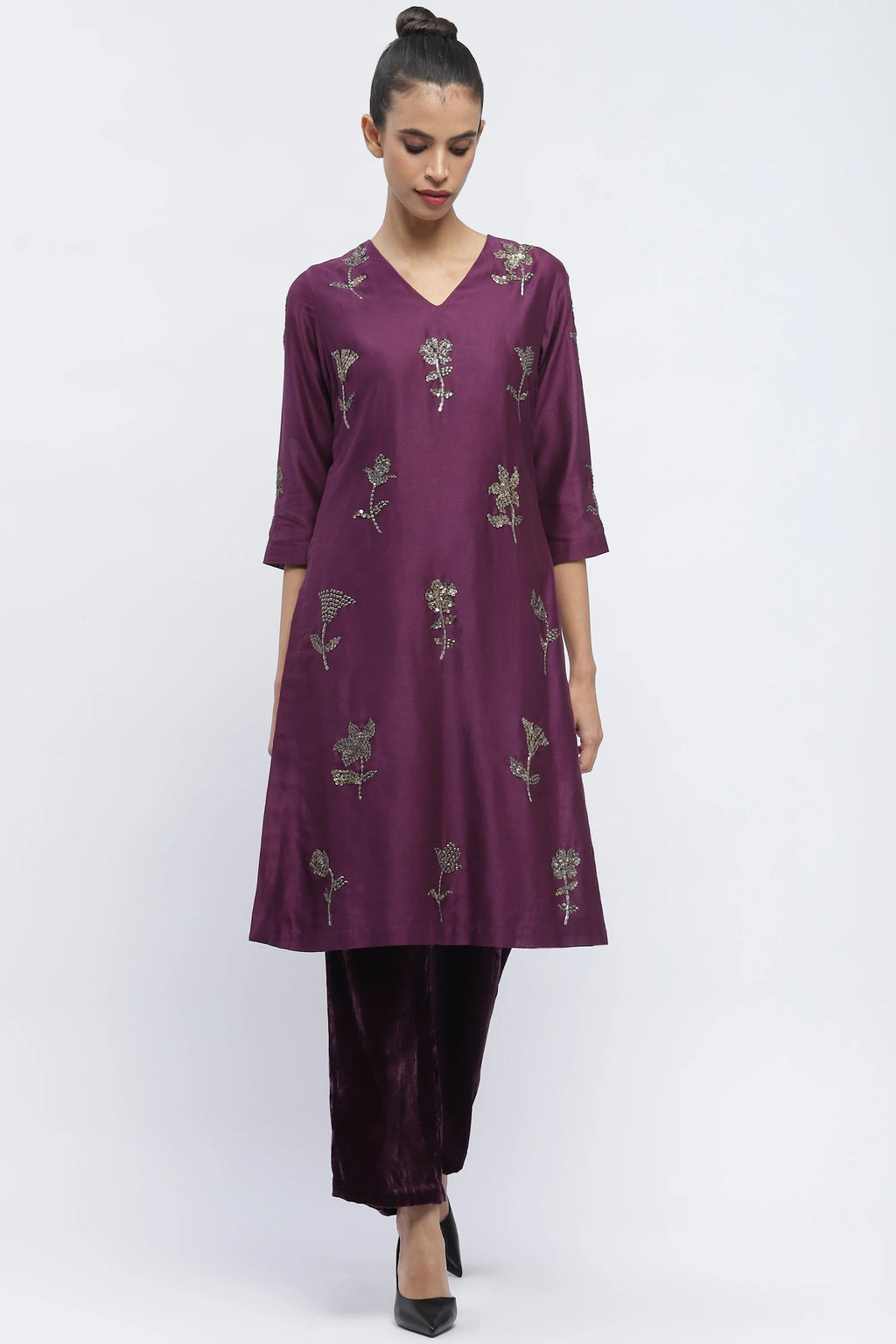 Sequin Buta Kurta