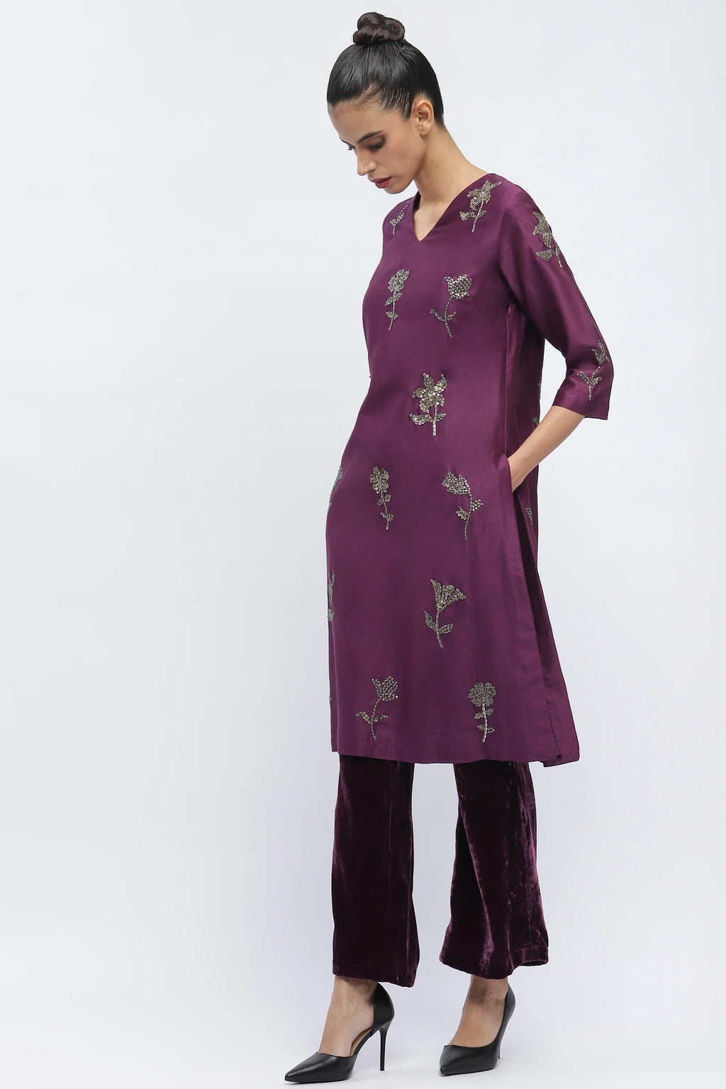 Sequin Buta Kurta