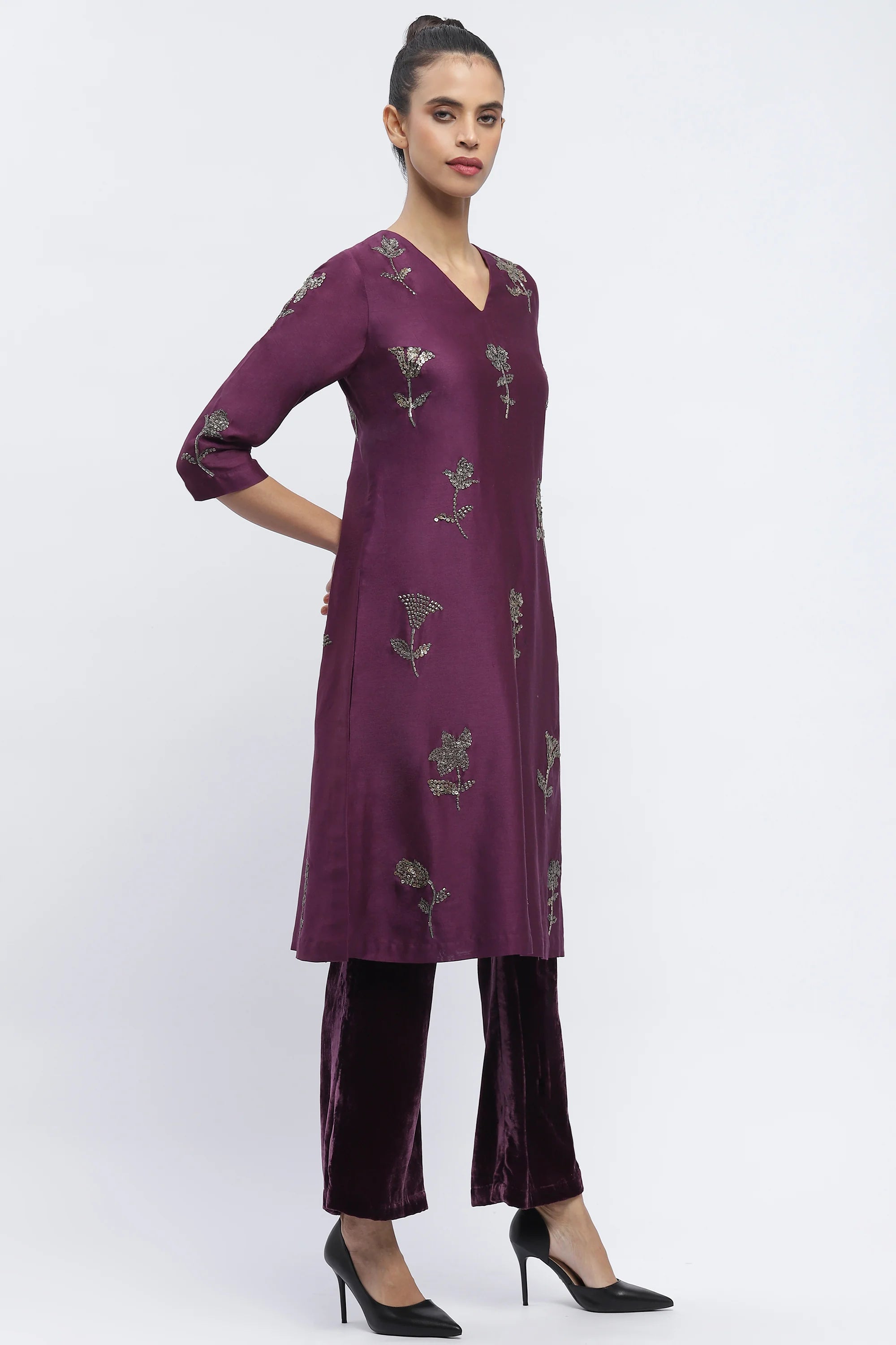 Sequin Buta Kurta