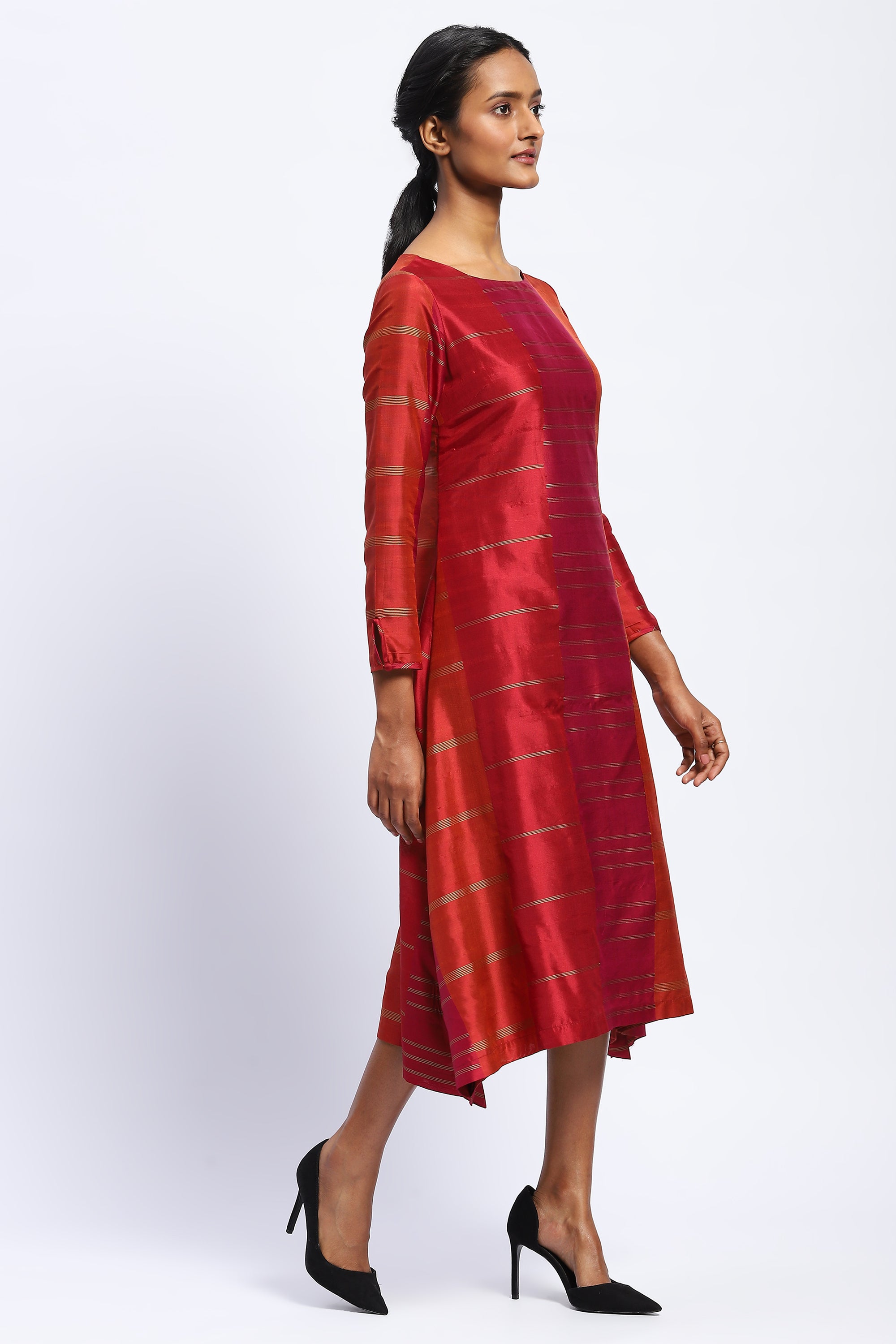 Woven Colourblock Kurta